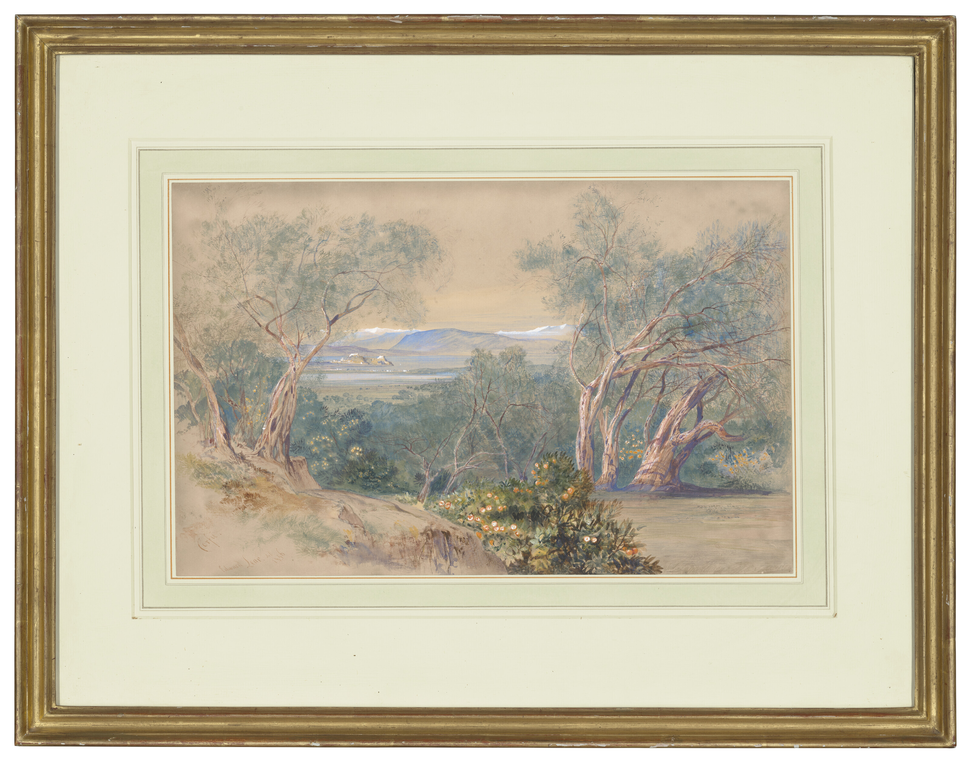 Edward Lear — Далекий вид на цитадель Корфу, изображение 2