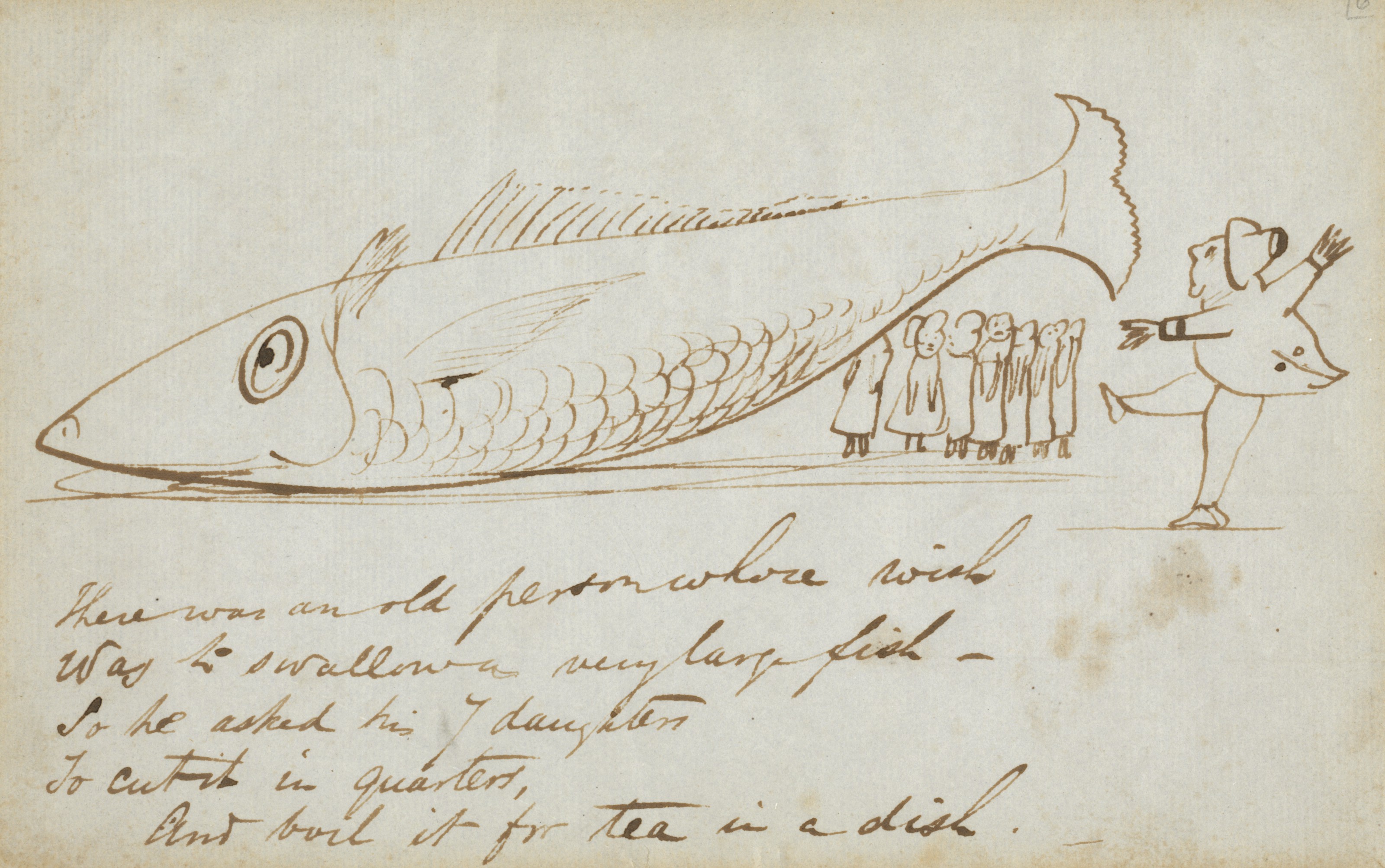 Edward Lear — "Жил-был старик, у которого было желание проглотить очень большую рыбу"