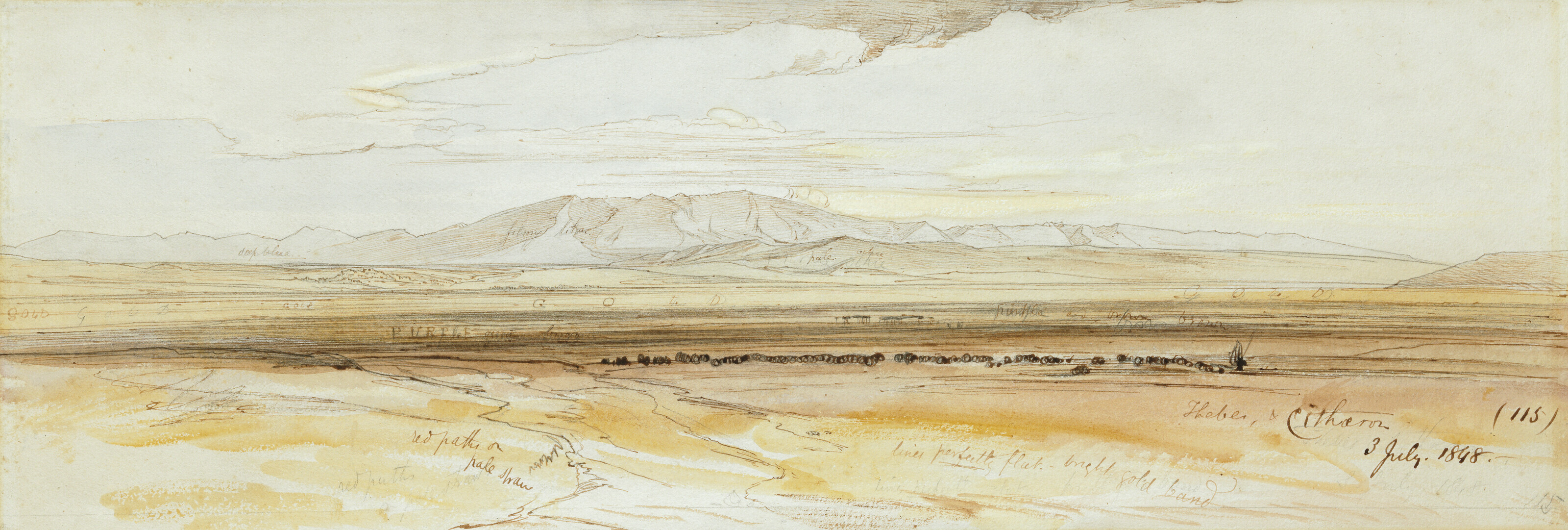 Edward Lear — Два вида на Фивы, изображение 2