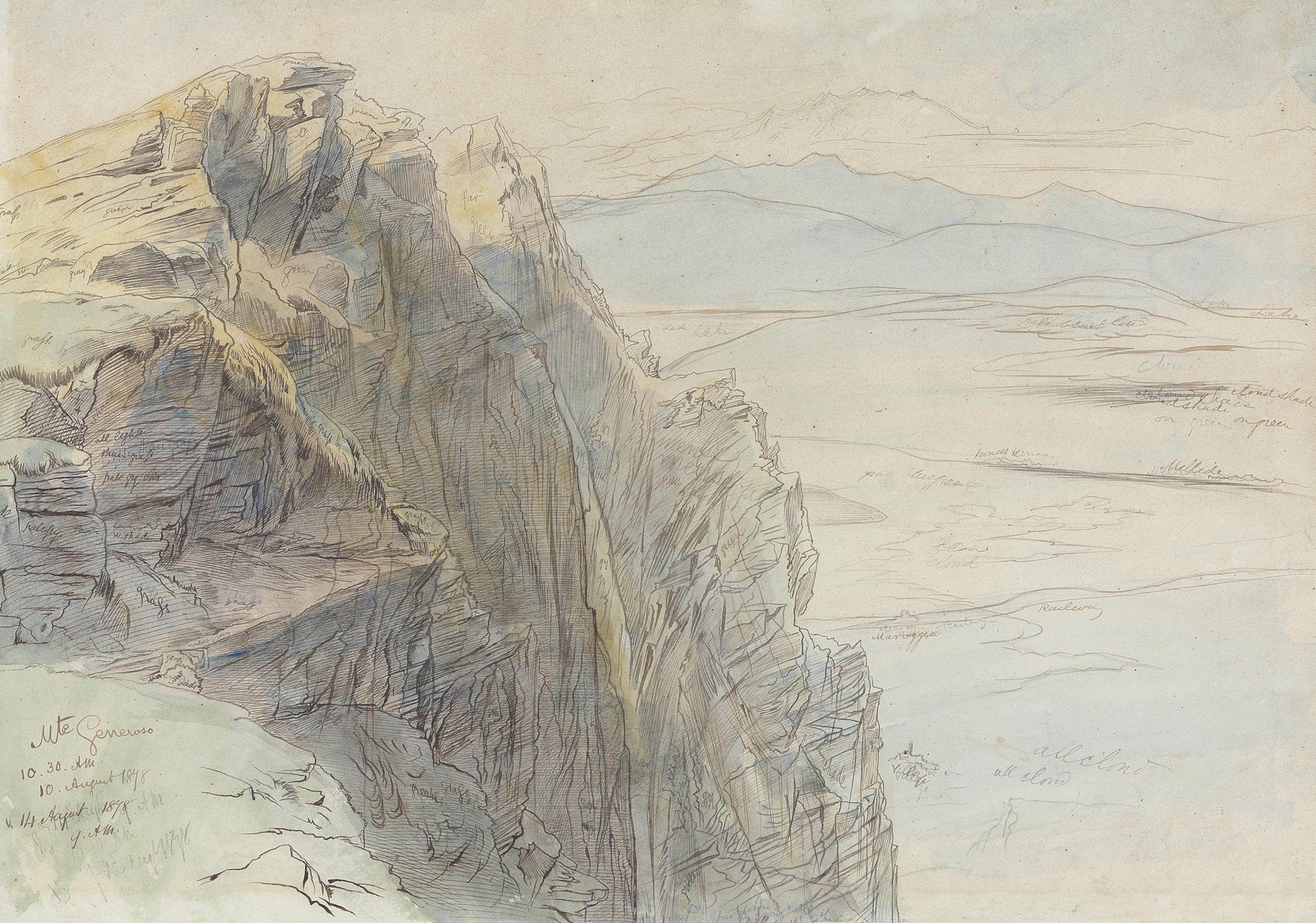 Edward Lear — Монте-Дженерозо, Швейцария