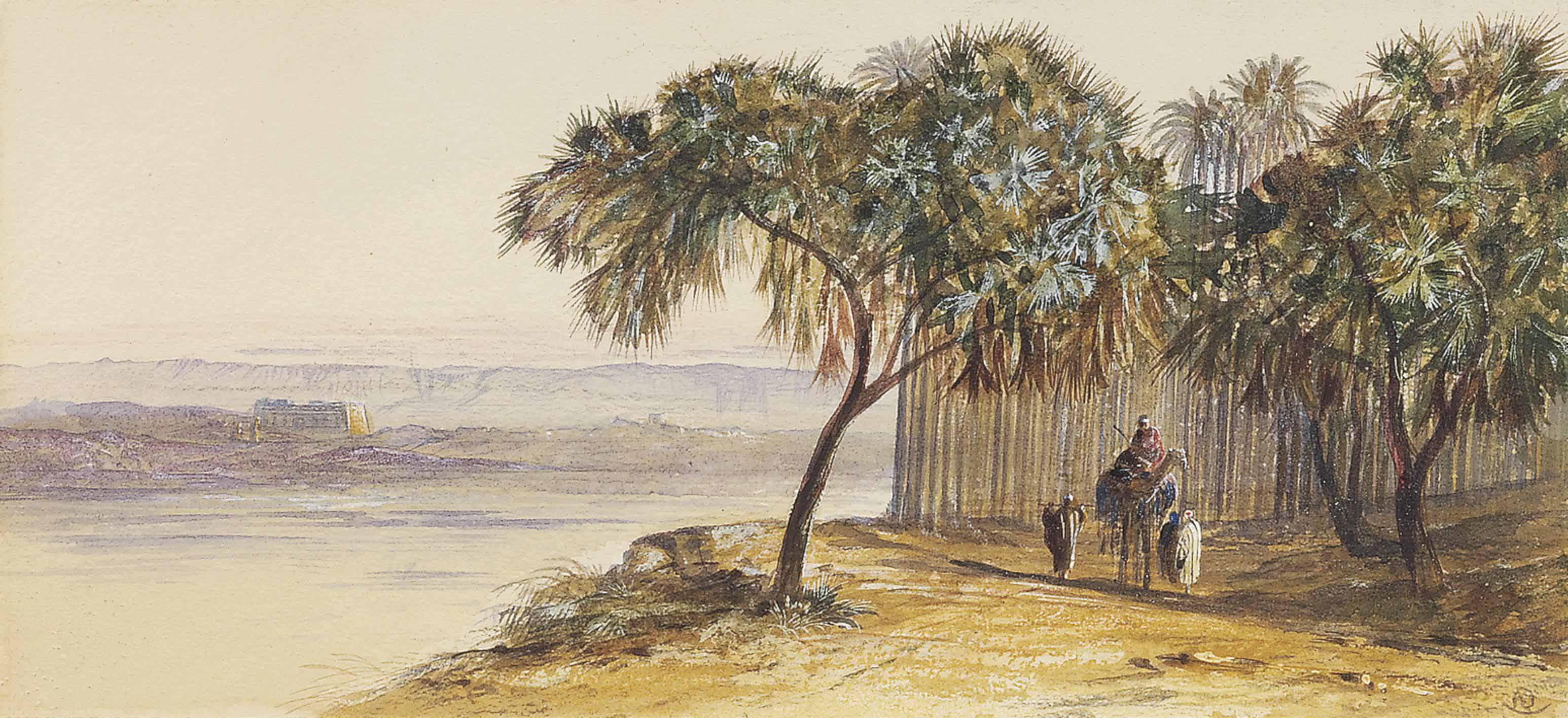 Edward Lear — Дендера на Ниле