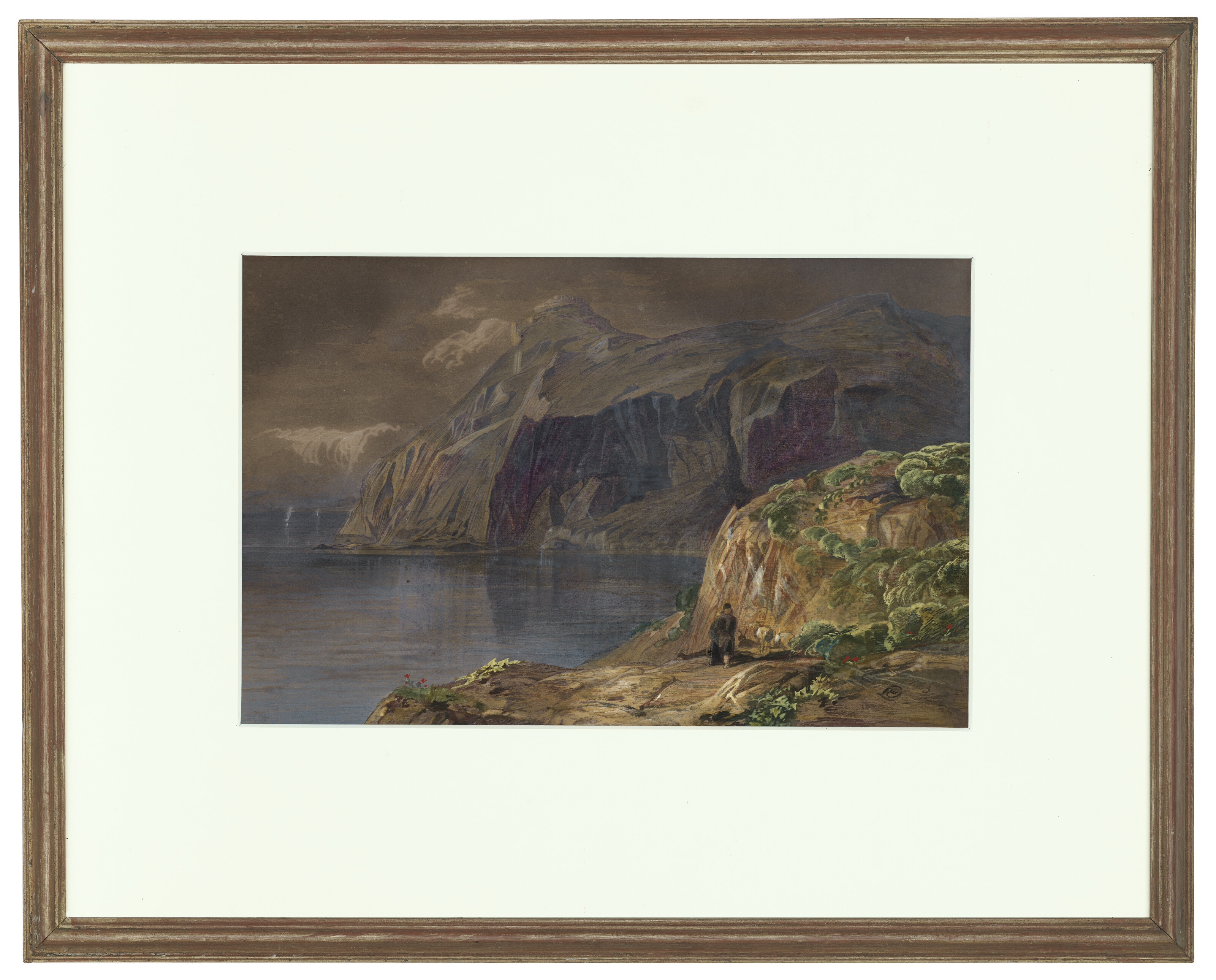 Edward Lear — Далекий вид на замок Сант-Анджело, Корфу, изображение 2