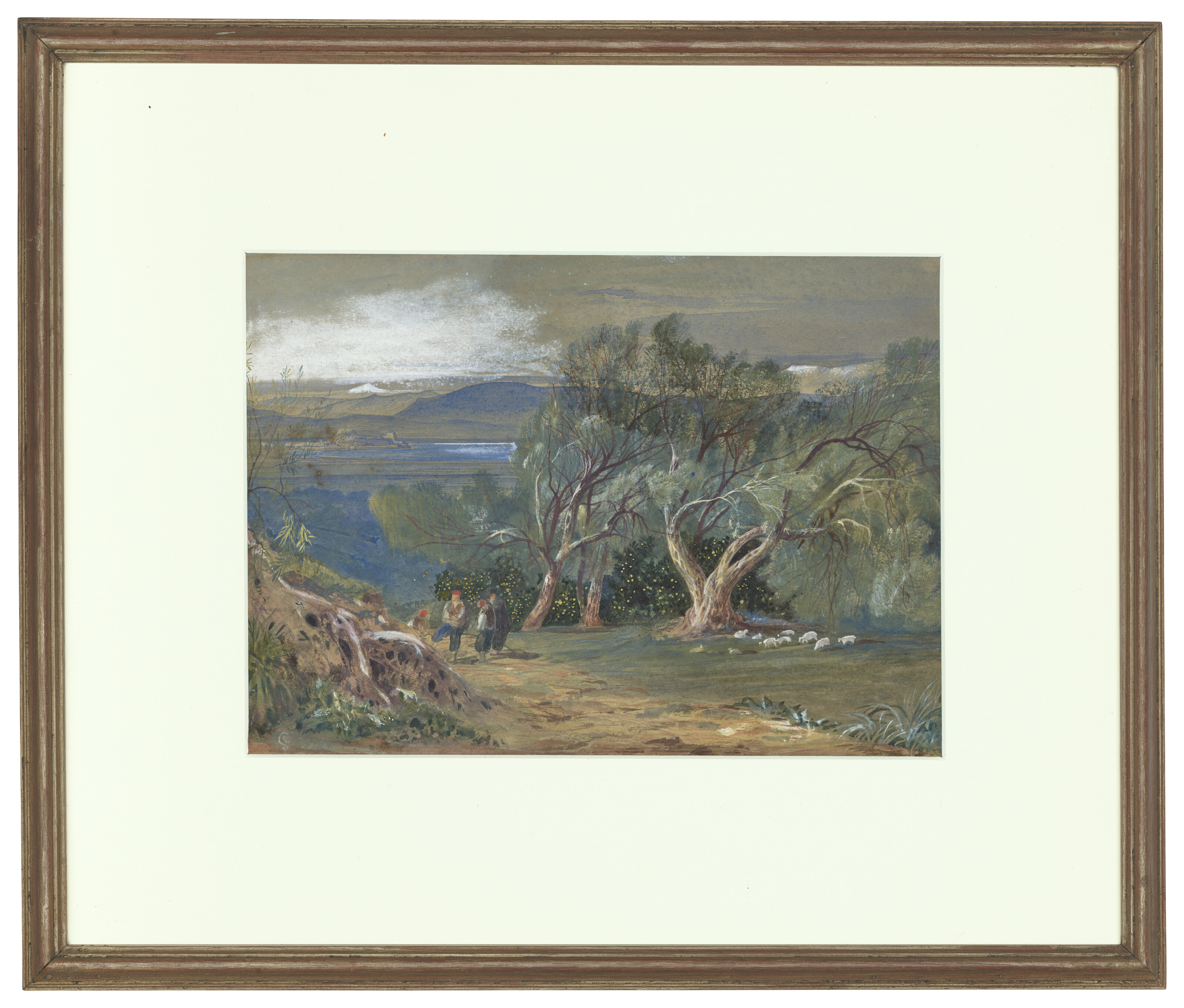 Edward Lear — Далекий вид на Корфу с острова Вирос, изображение 2