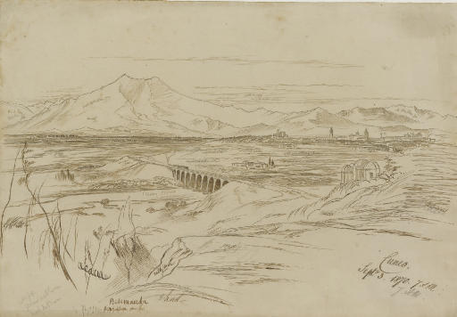 Edward Lear — Дорога из Кунео в иль-Виадотто-Солери-сулла-Стура
