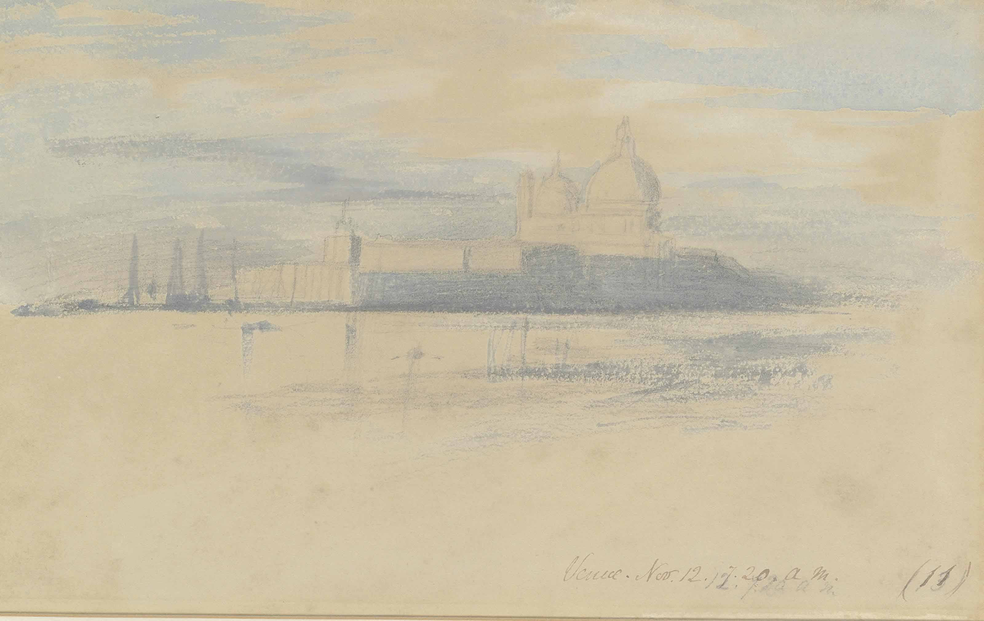 Edward Lear — Вход в Гранд-канал, Венеция
