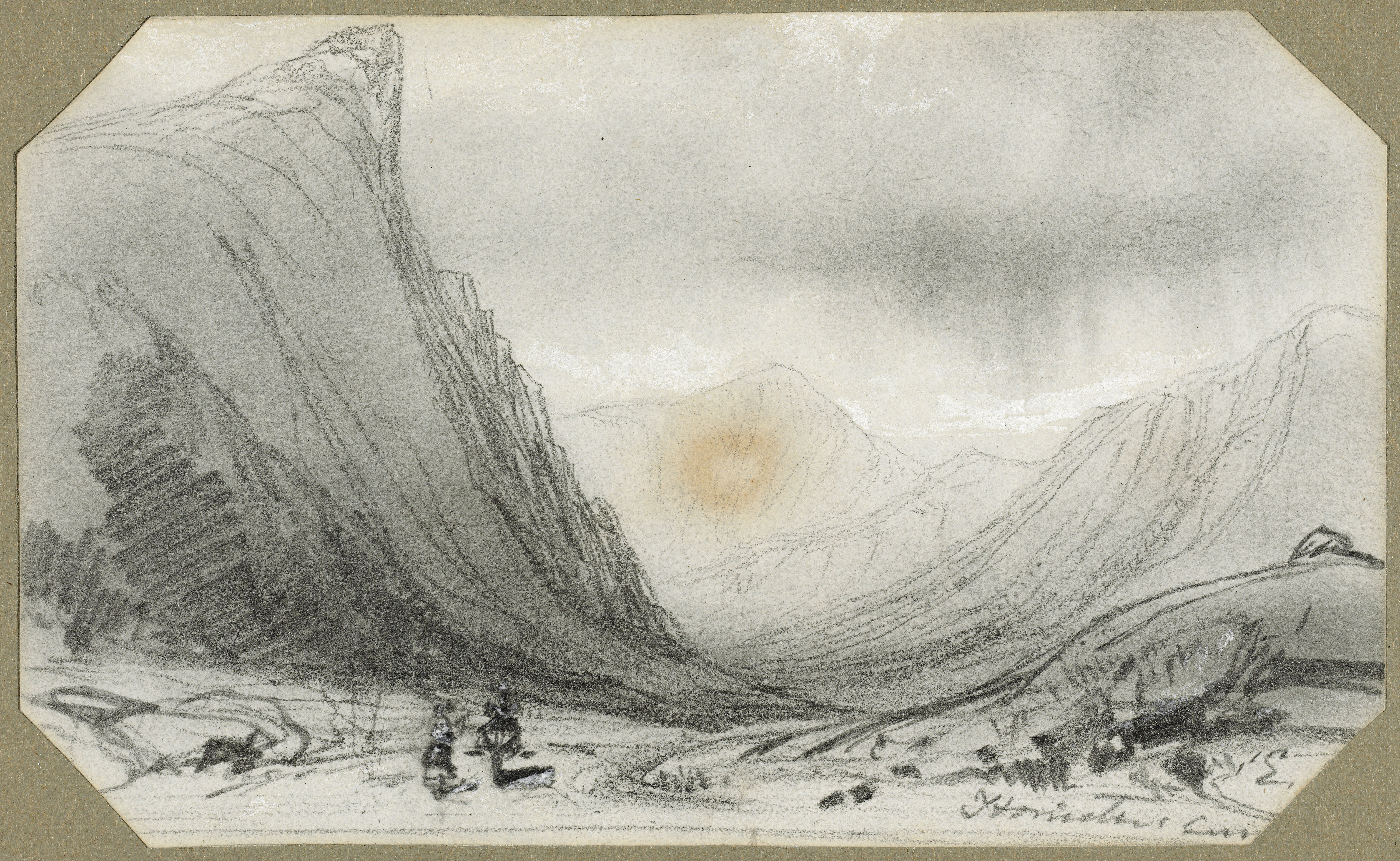 Edward Lear — Скала Хонистер, Озерный край, изображение 2