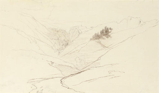 Edward Lear — Обширный ландшафт, Италия
