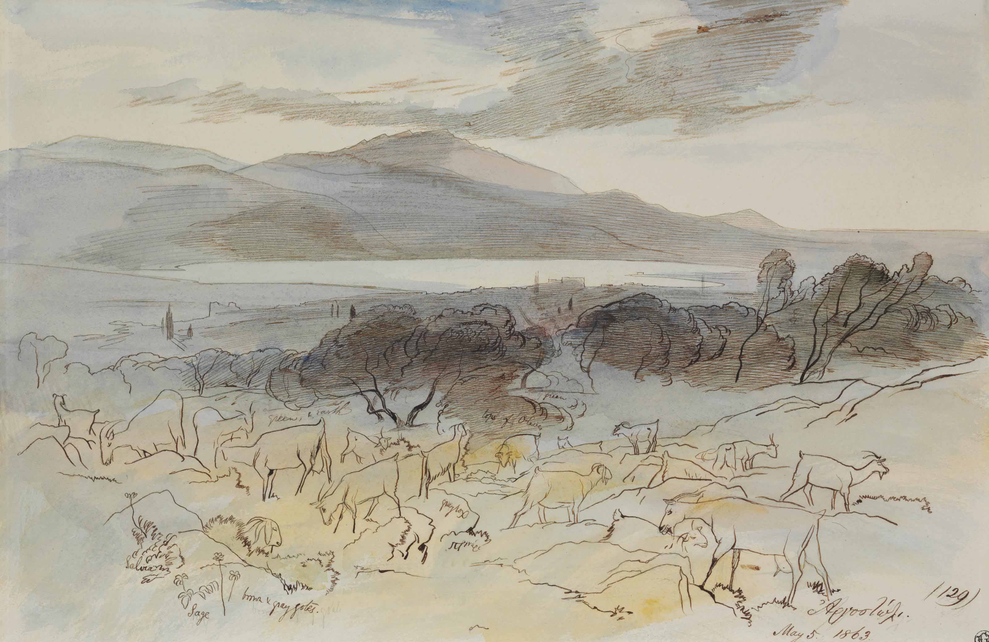 Edward Lear — Аргостоли и Черная гора, Кефалония
