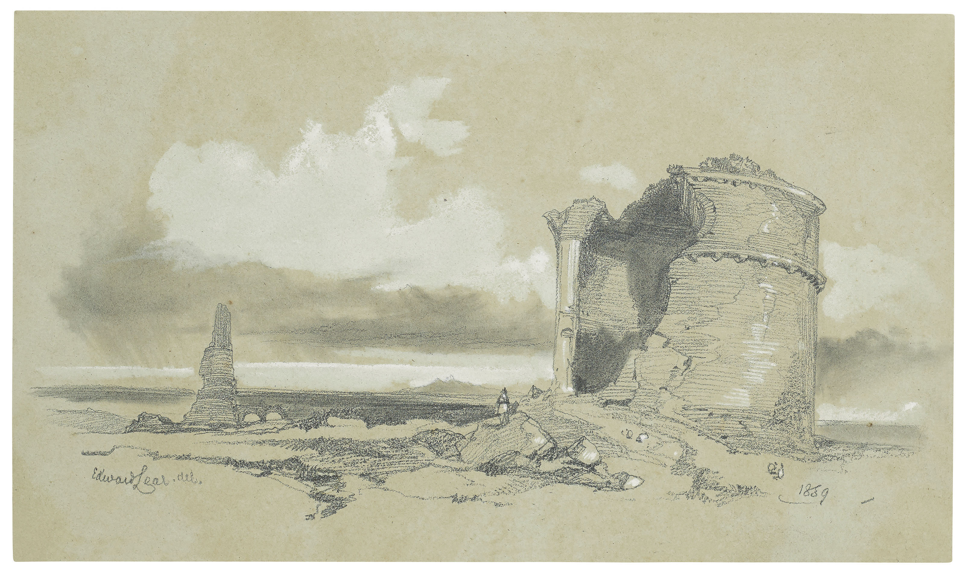 Edward Lear — Древняя гробница в римской кампанье
