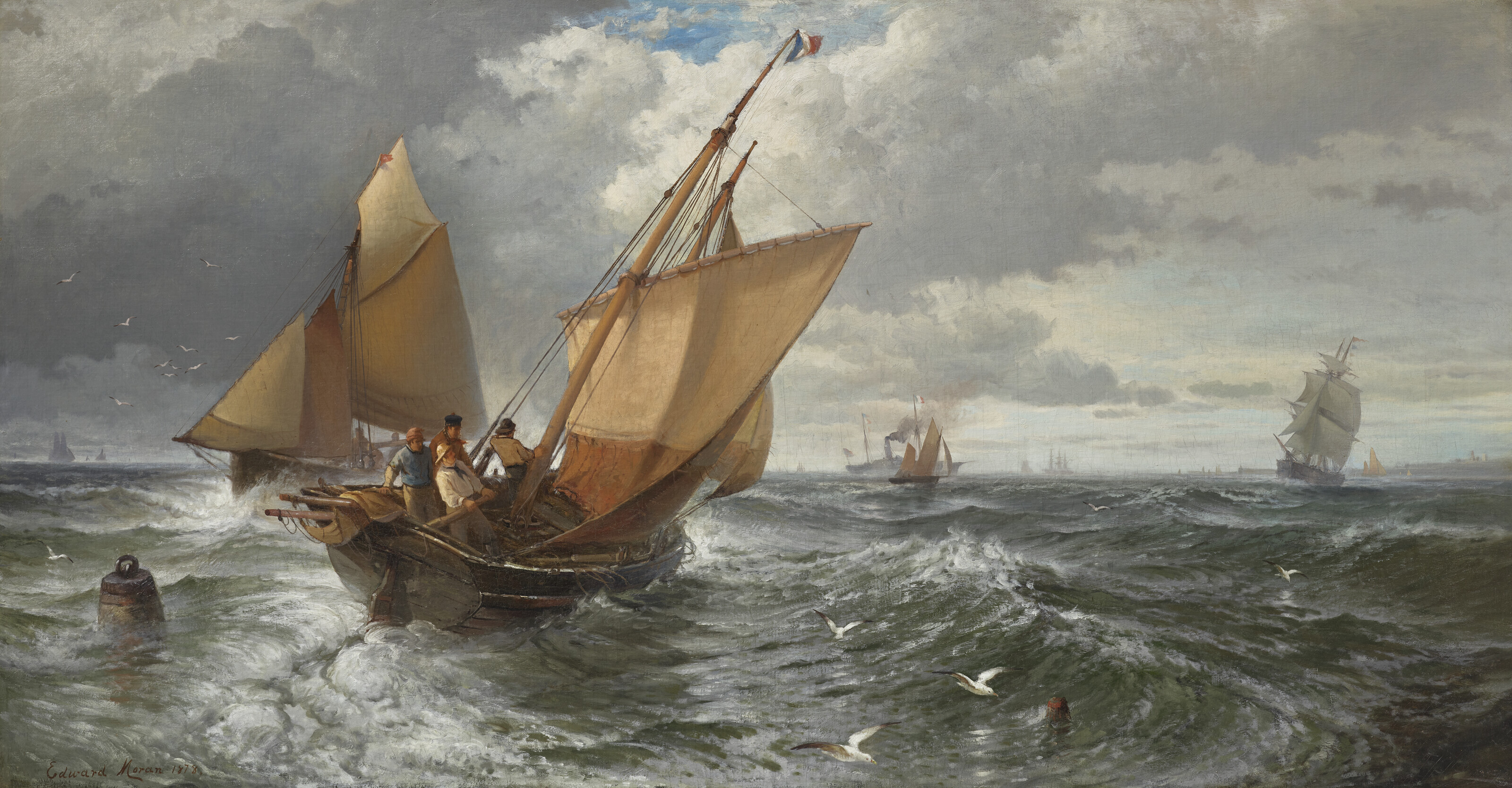 Edward Moran — У причала в Кале