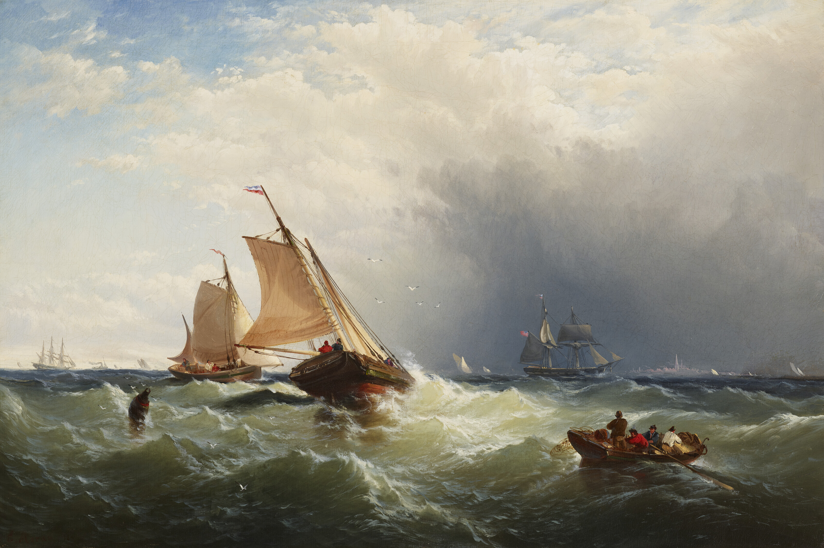 Edward Moran — Шквалистая погода у Норт-Хейвена, залив Фанди