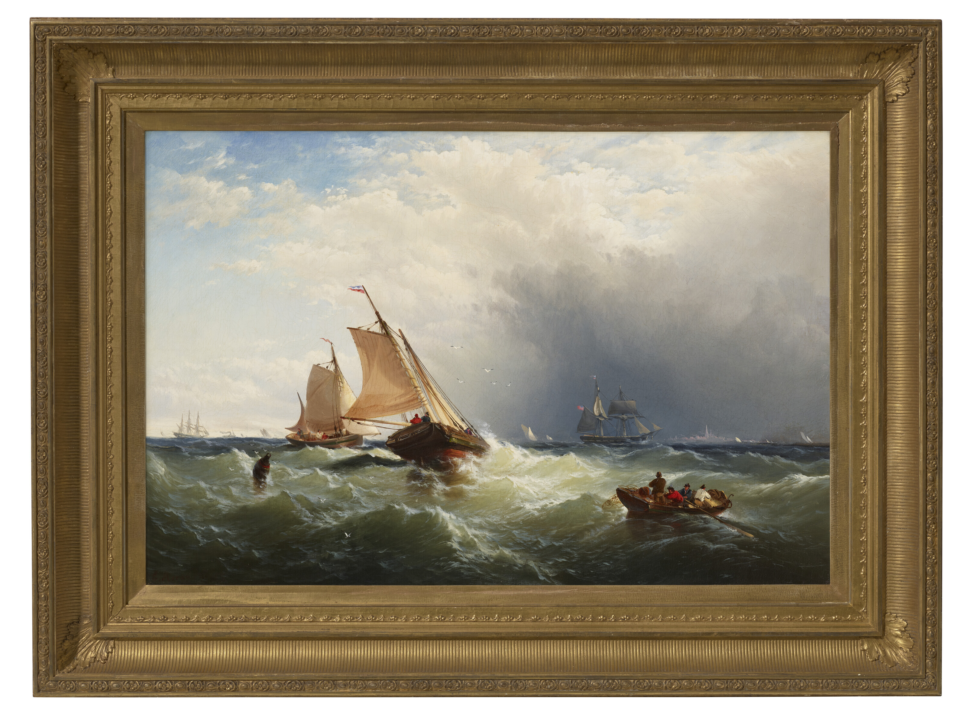 Edward Moran — Шквалистая погода у Норт-Хейвена, залив Фанди, изображение 2
