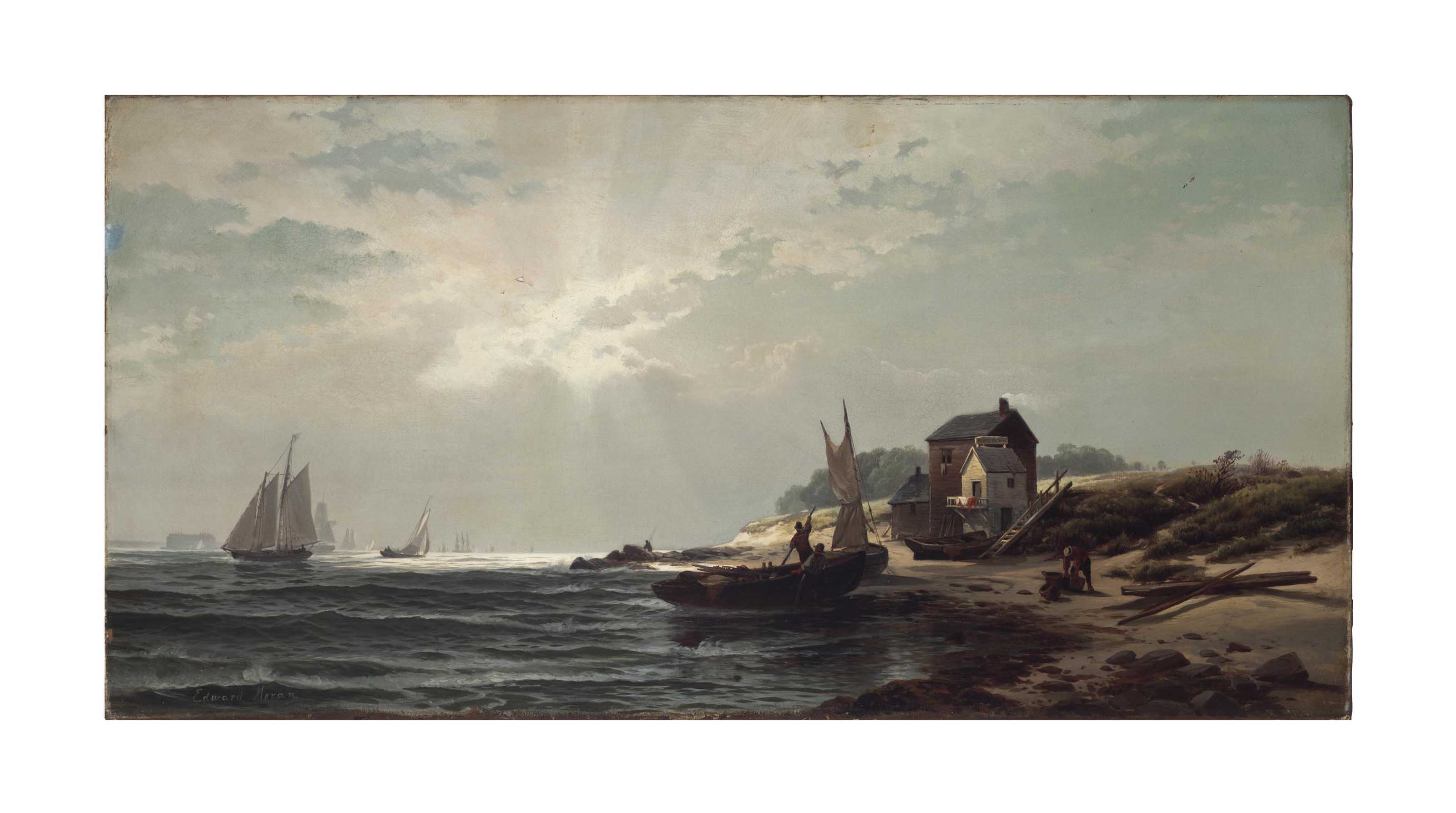Edward Moran — Утро на берегу Стейтен-Айленда