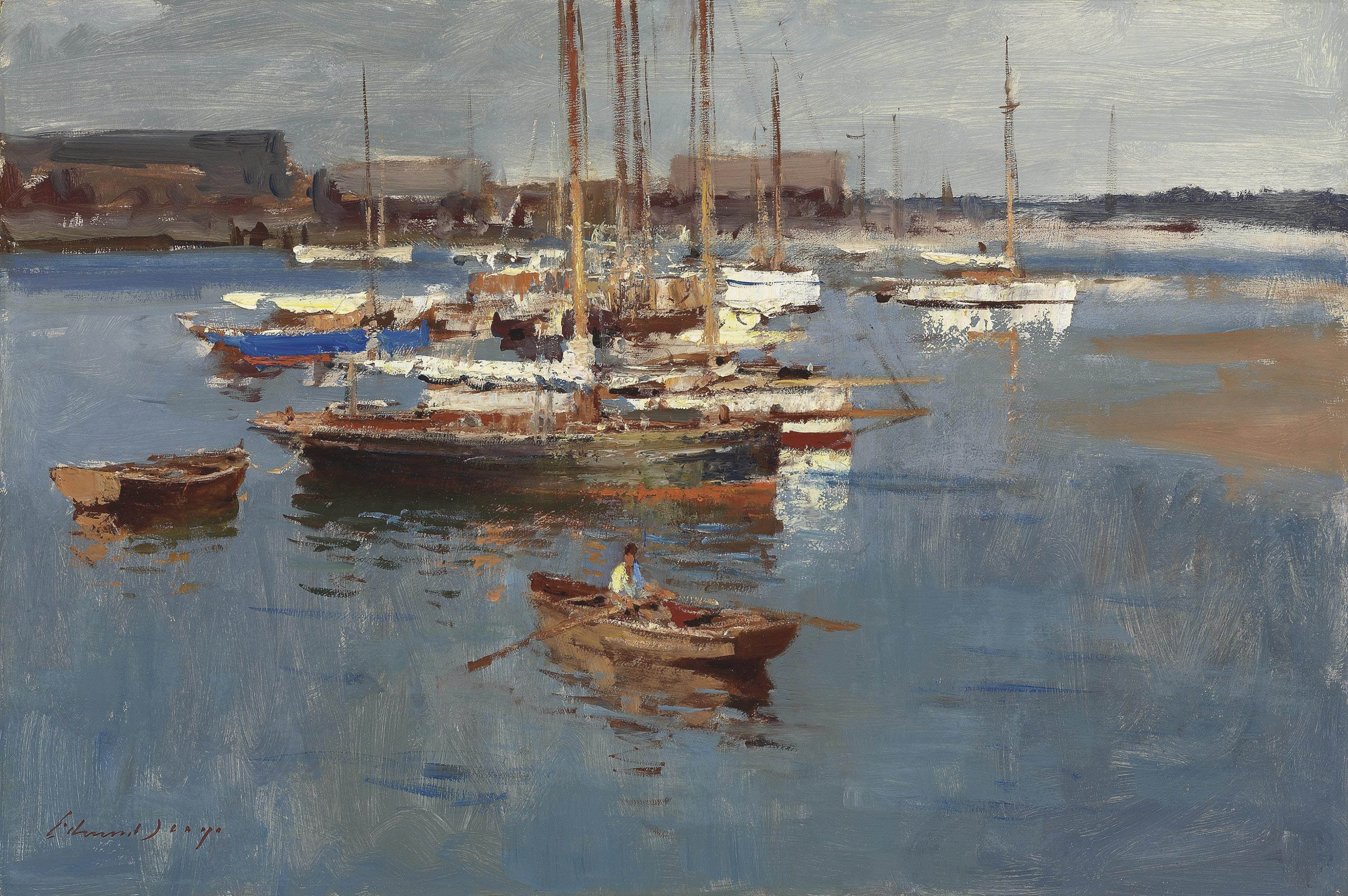 Edward Seago — Яхты в Брайтлингси, Эссекс