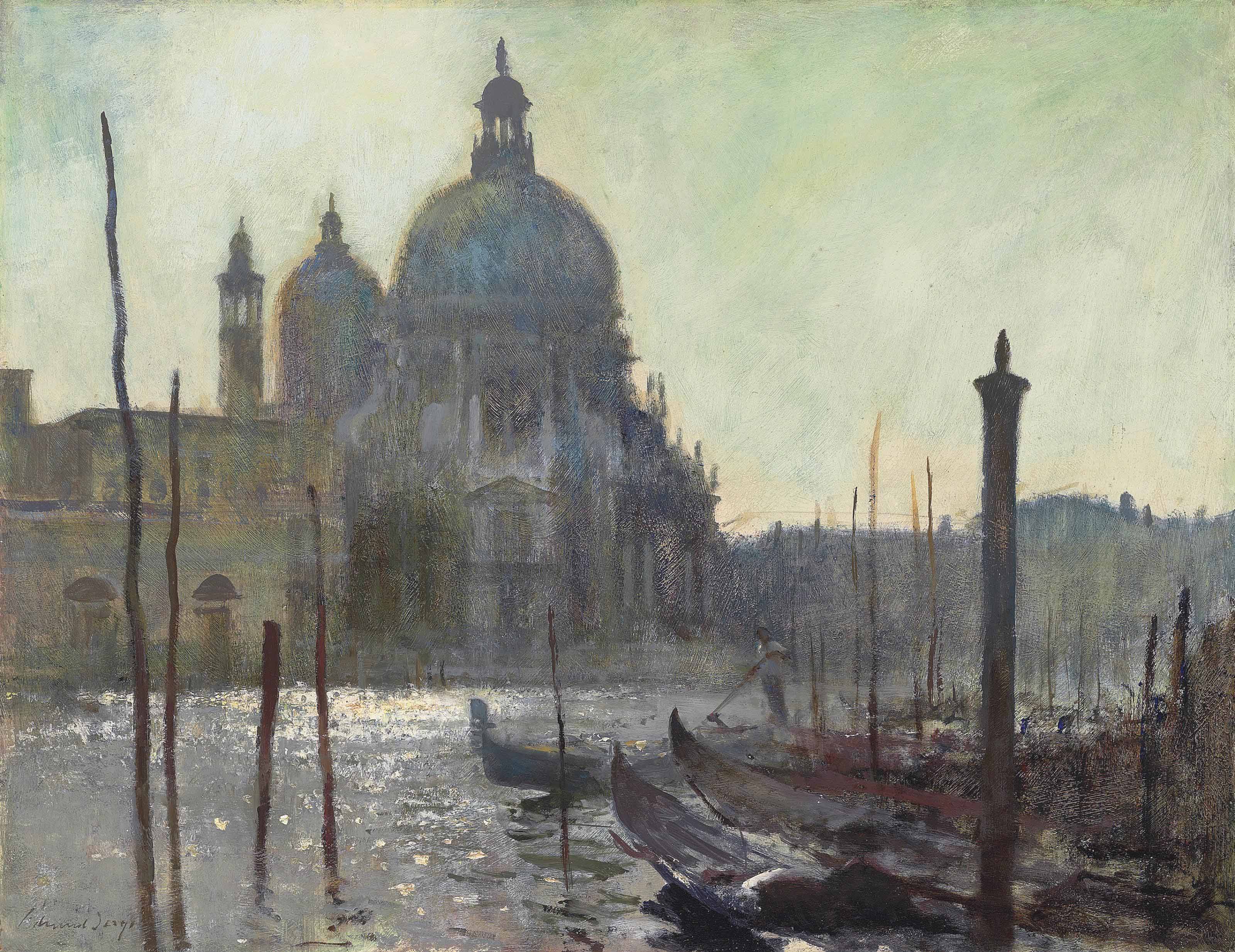 Edward Seago — Летнее утро, Санта-Мария-делла-Салюте, Венеция
