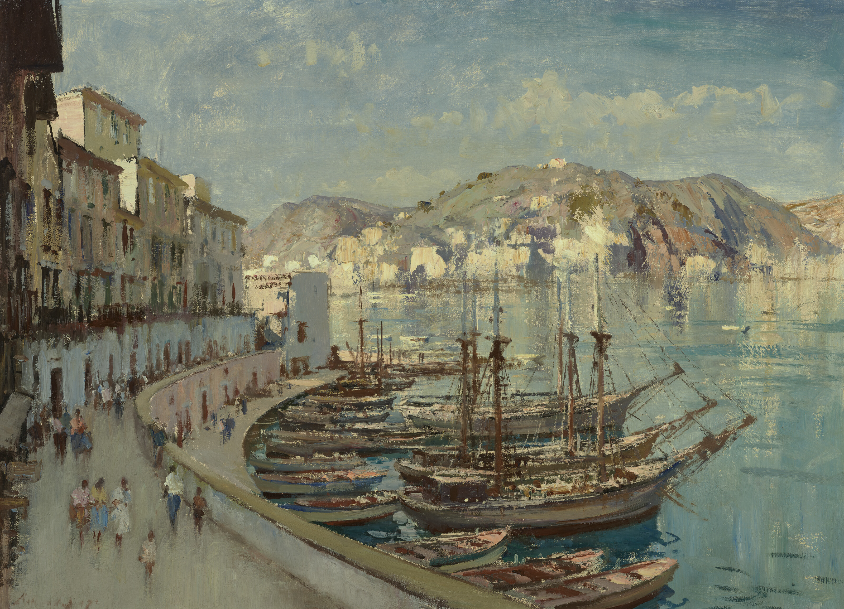 Edward Seago — Шхуна для ловли лобстеров, Понца, изображение 1