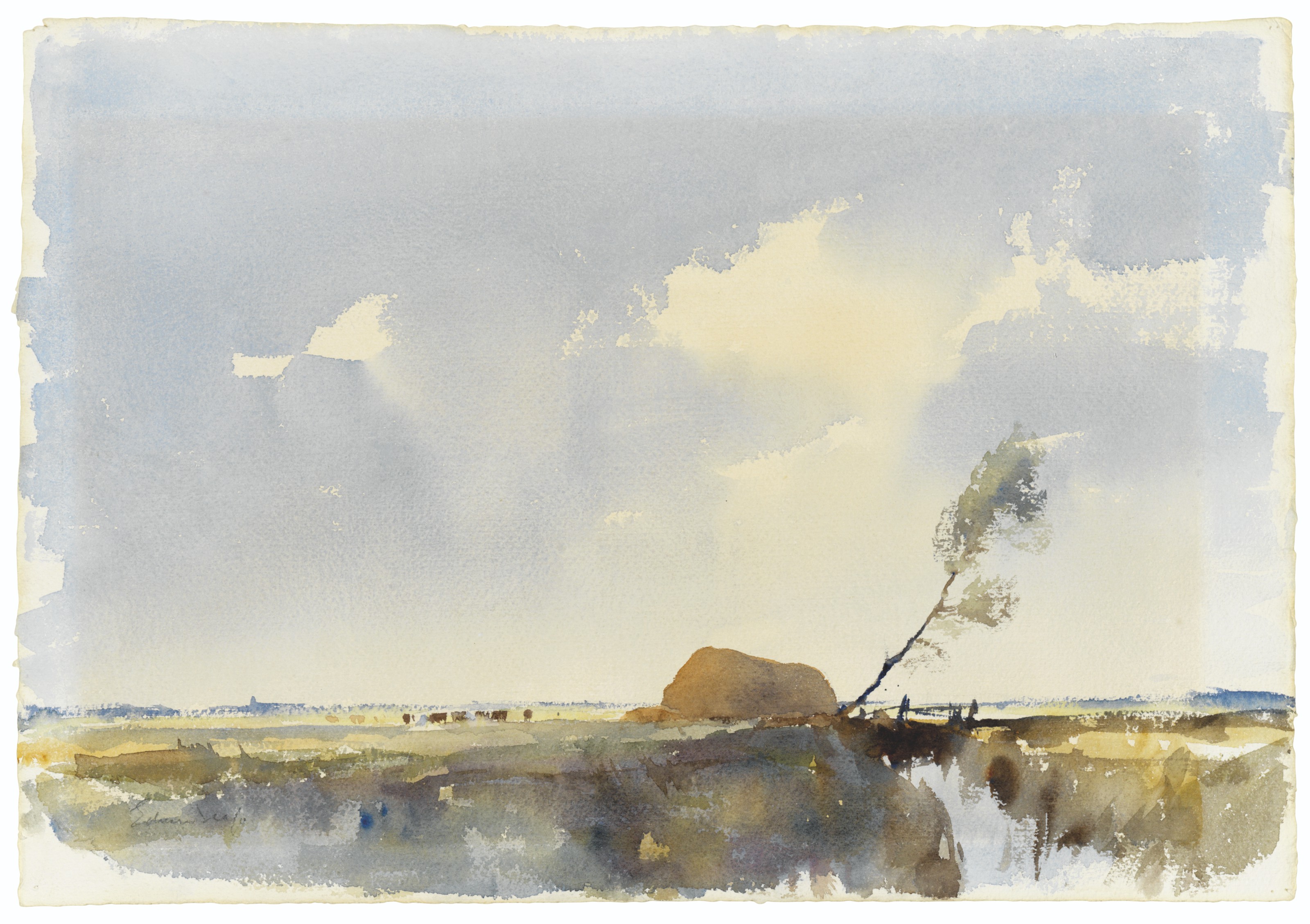 Edward Seago — Хэририк в Терн-Марш, Норфолк, изображение 1