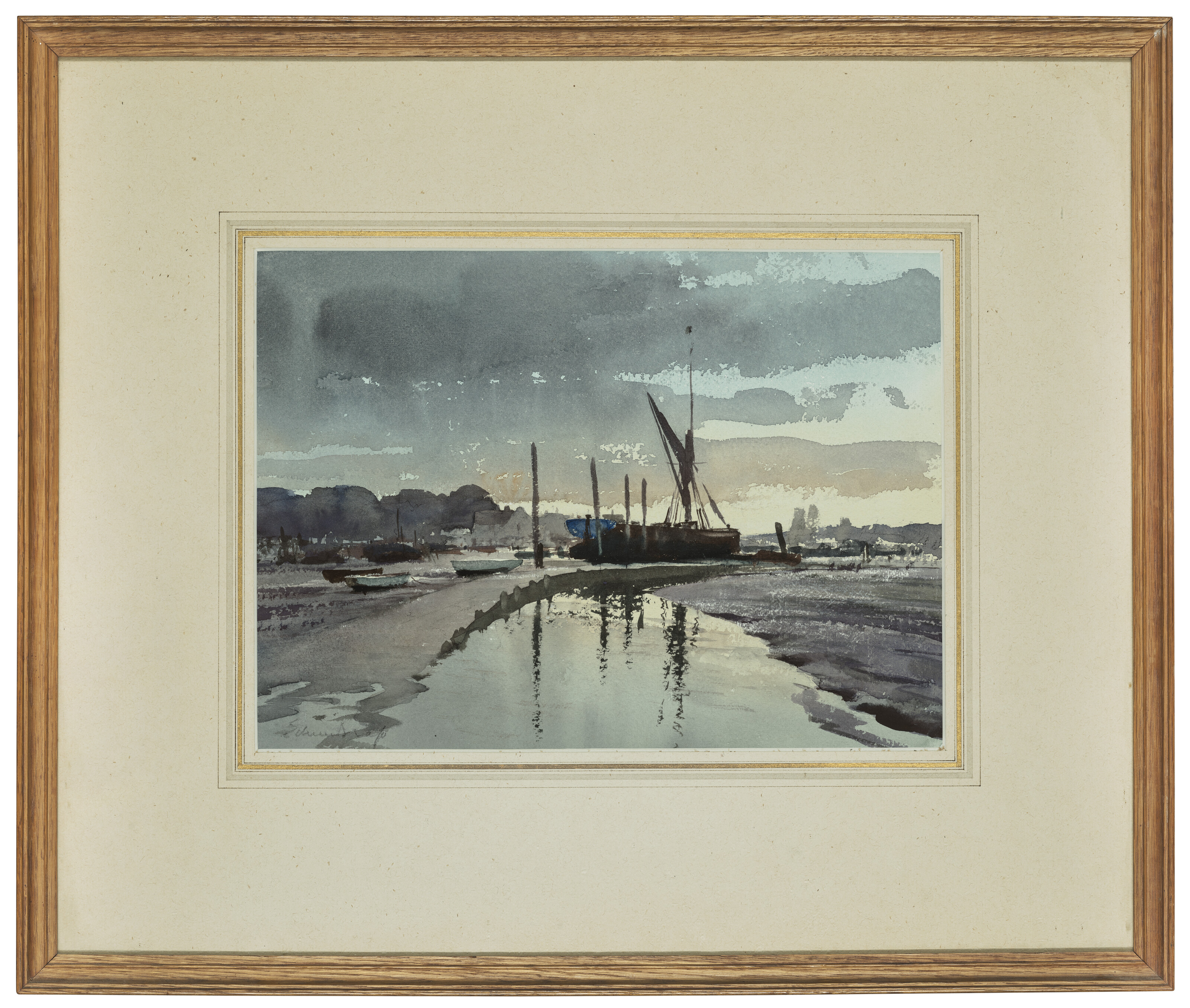 Edward Seago — Конец жесткого, штифтового стана, Саффолк, изображение 2