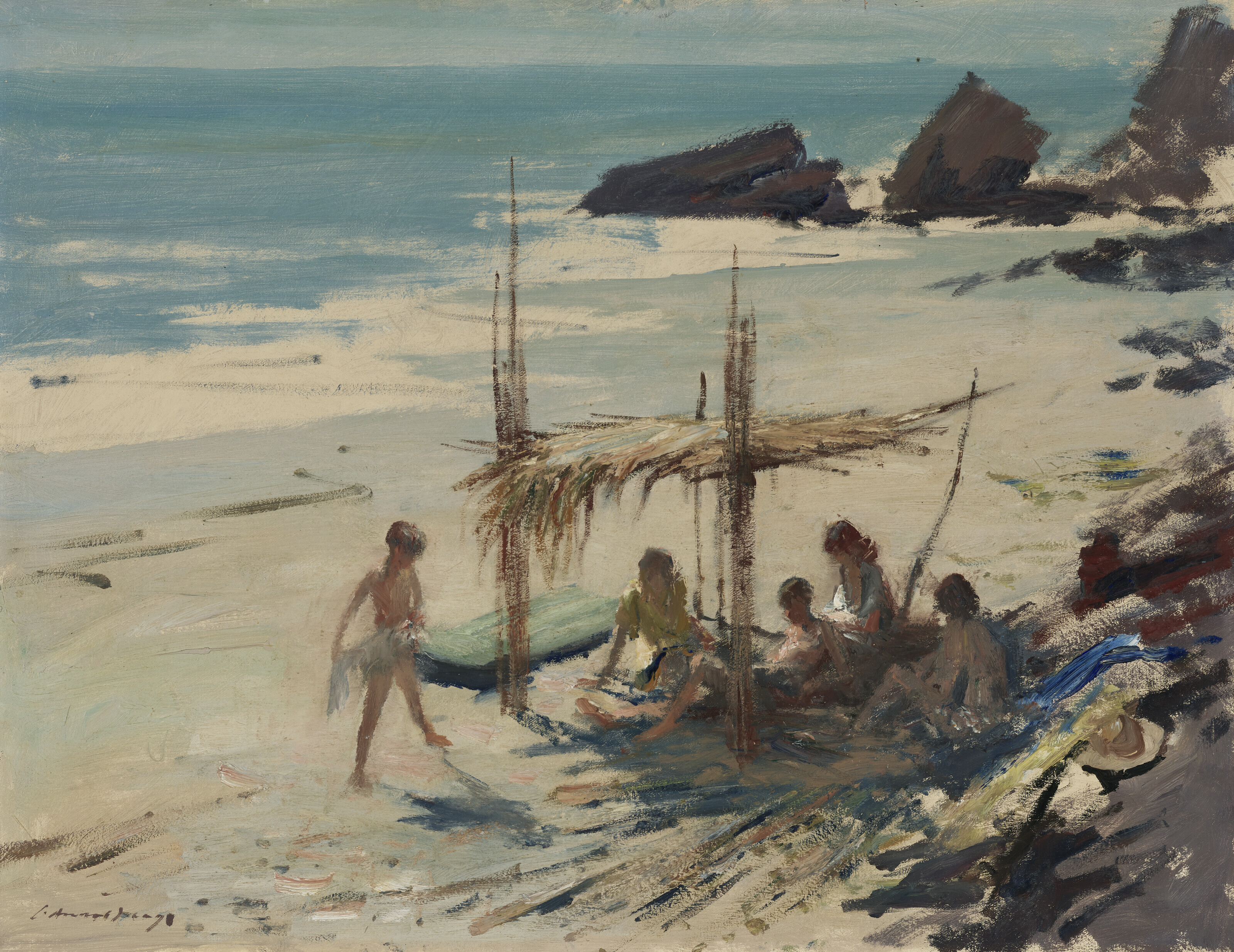 Edward Seago — Пляж на юге Испании