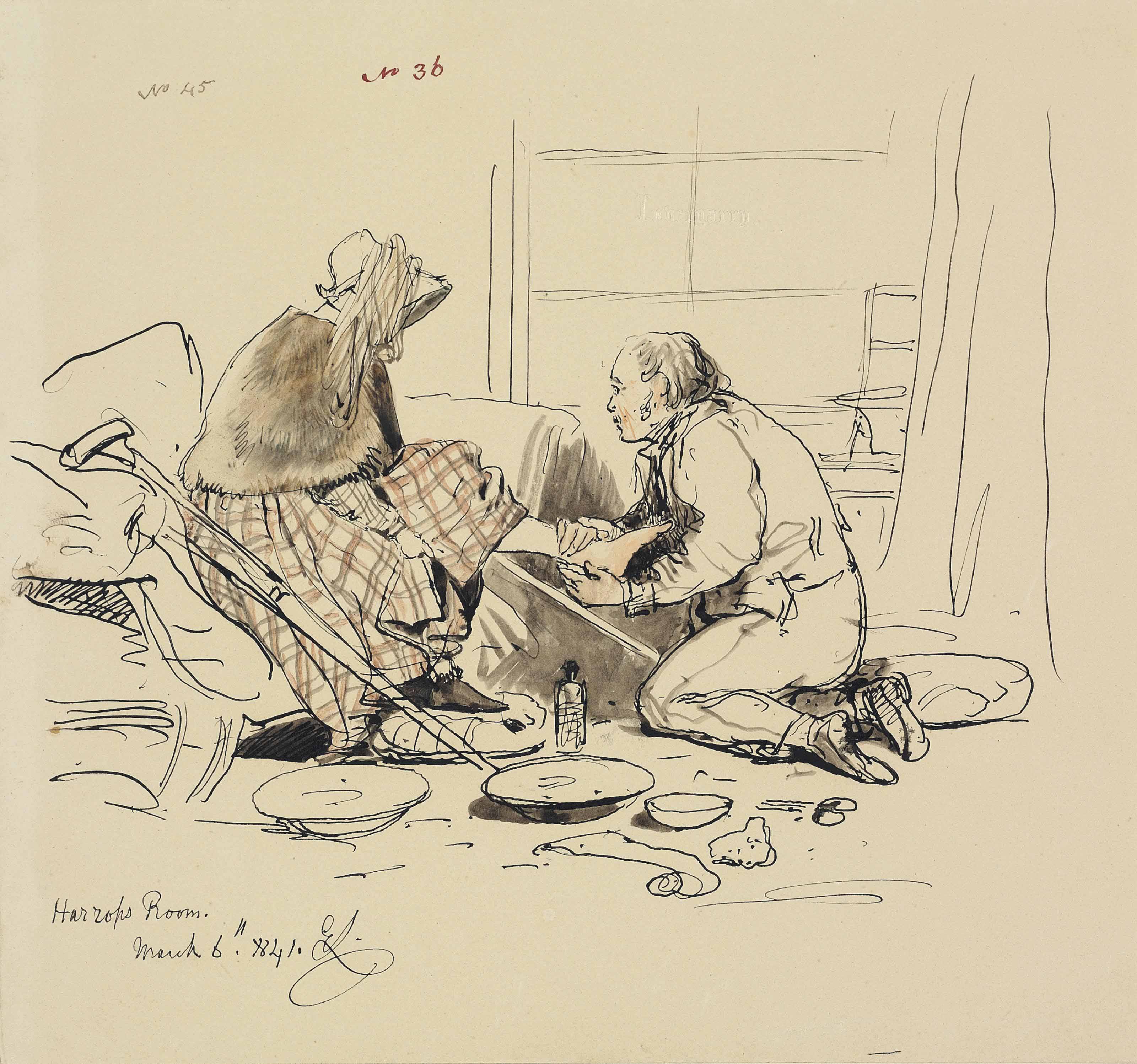 Edwin Henry Landseer — Герцогиня Бедфорд, потирающая лодыжку после растяжения