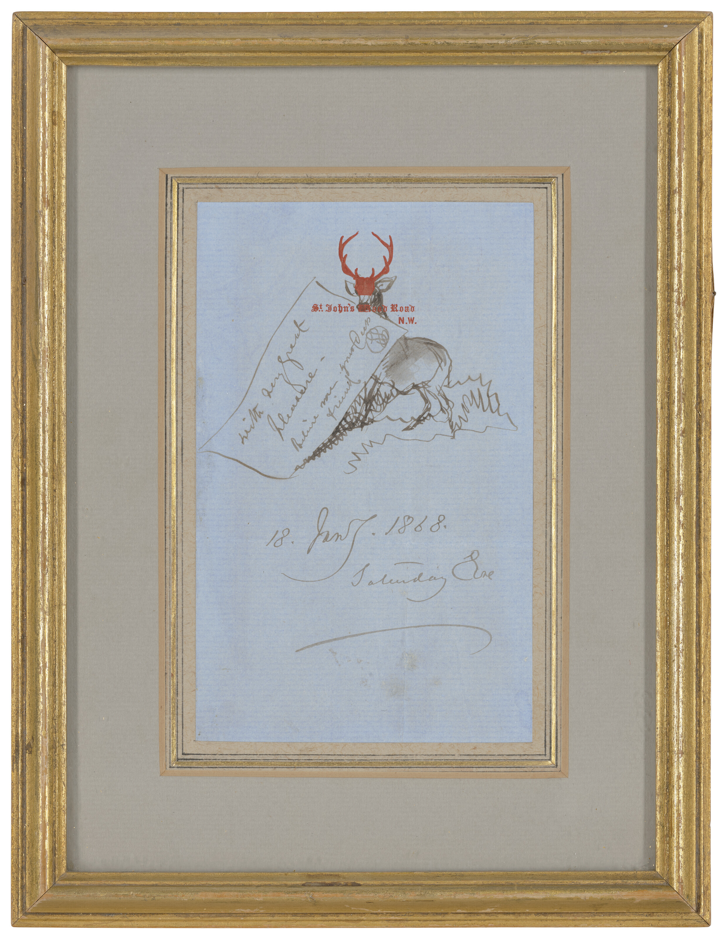 Edwin Henry Landseer — Олень с конвертом в зубах, изображение 2