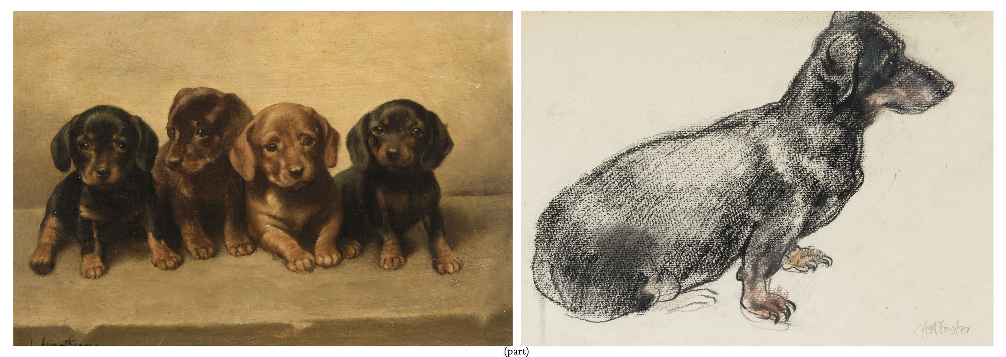 Edwin Henry Landseer — Исследование четырех щенков таксы