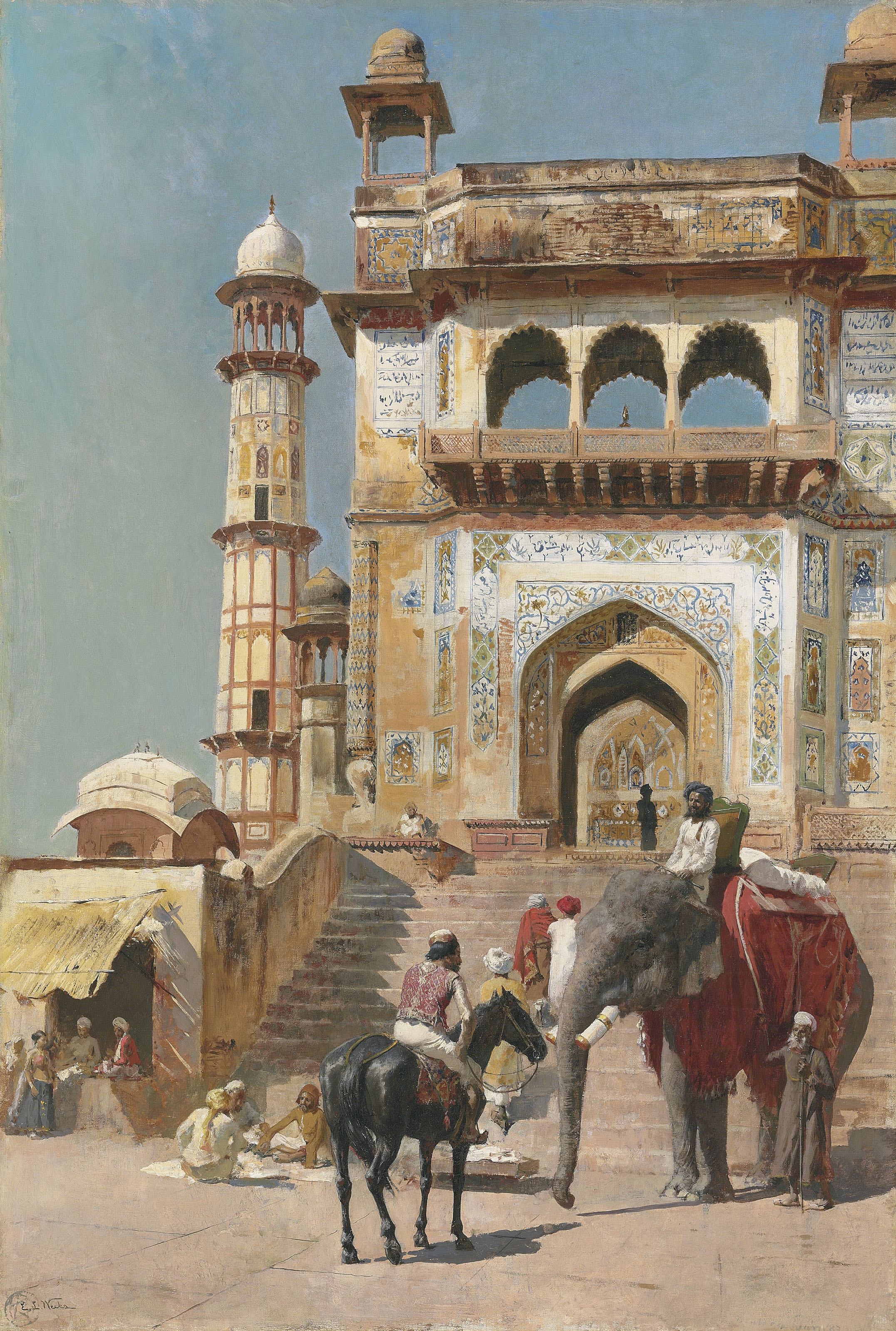 Edwin Lord Weeks — Перед большой мечетью Джами Масджид, Матхура, Индия