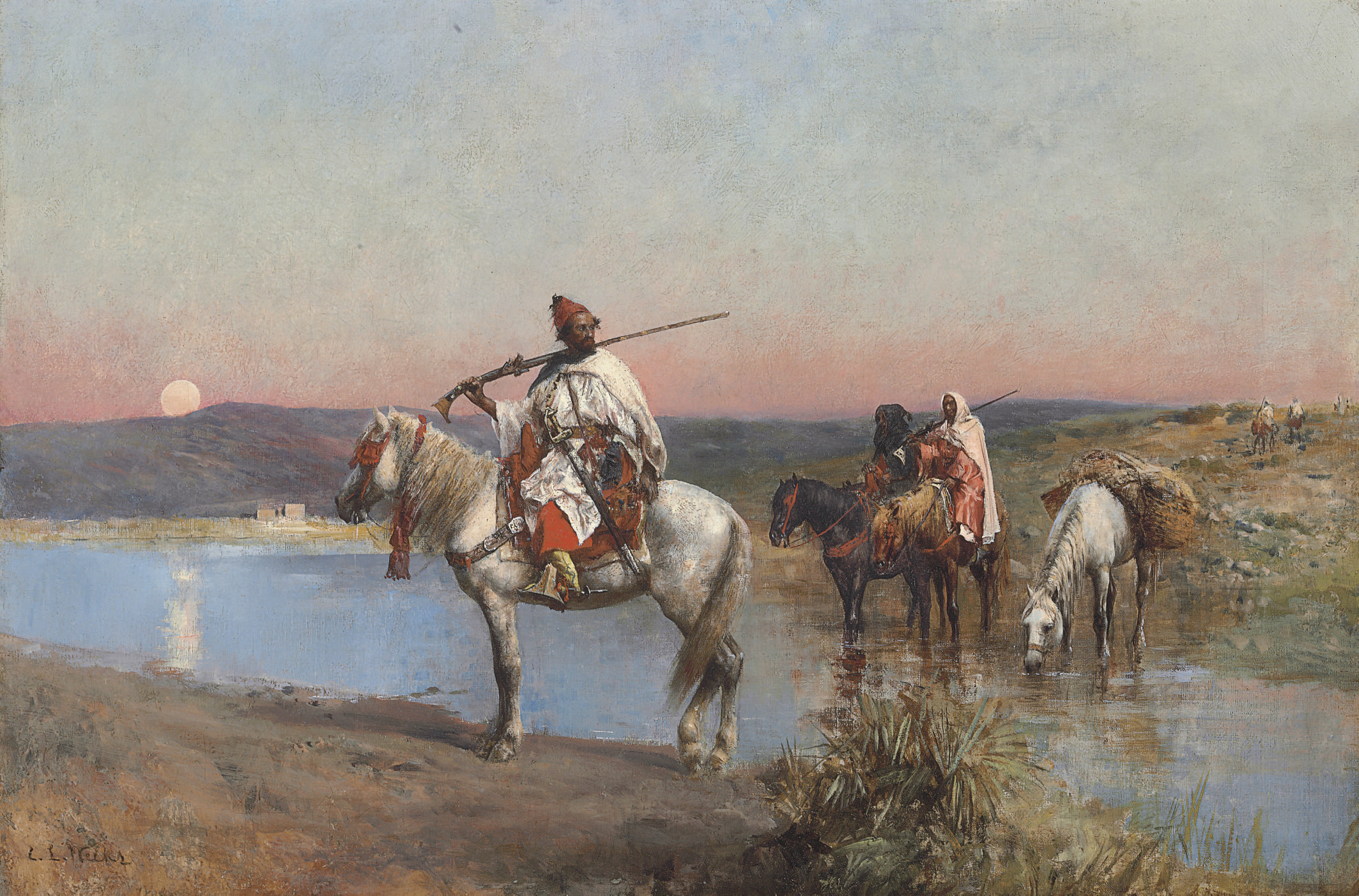 Edwin Lord Weeks — Переход вброд ручья