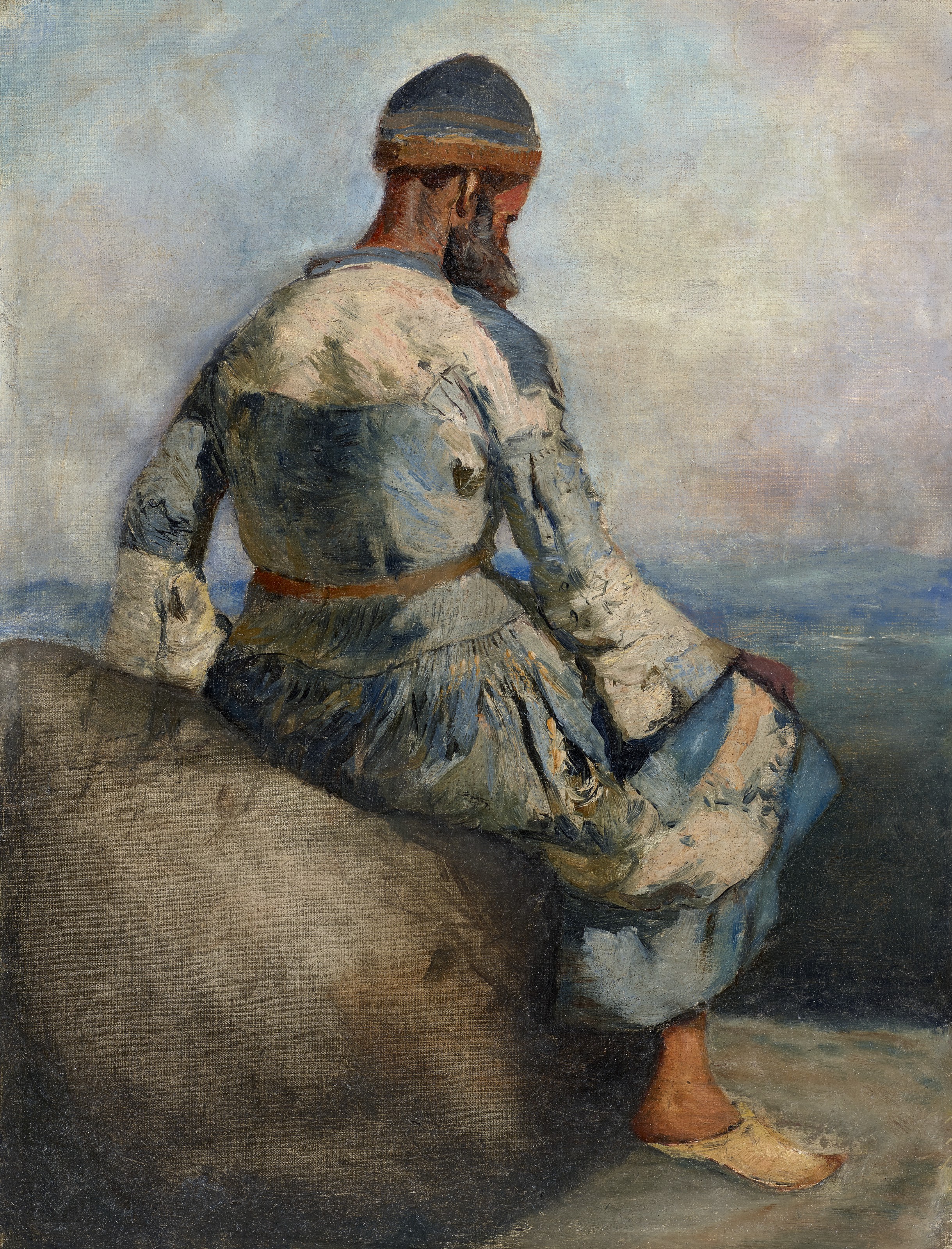 Edwin Lord Weeks — Персидский крестьянин, сидящий на вершине скалы