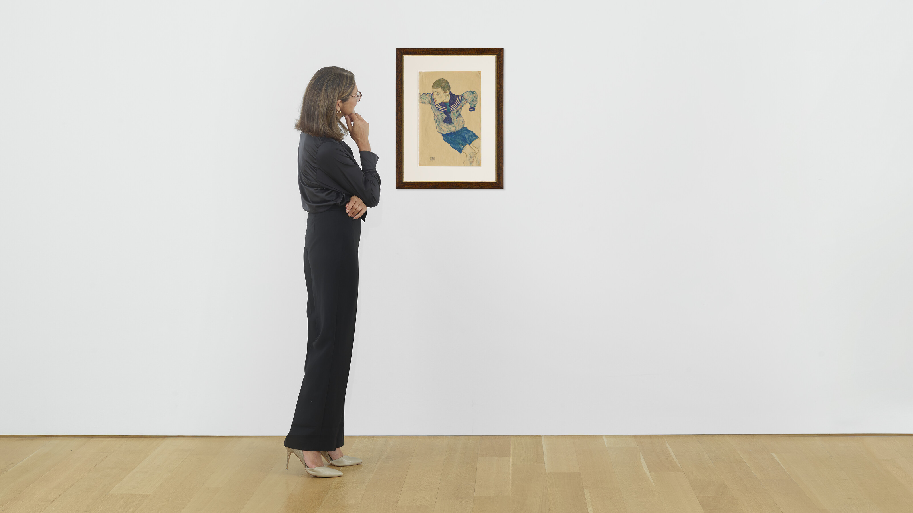 Egon Schiele — Кнабе в Матросенанзуге (Мальчик в матросском костюме), изображение 4