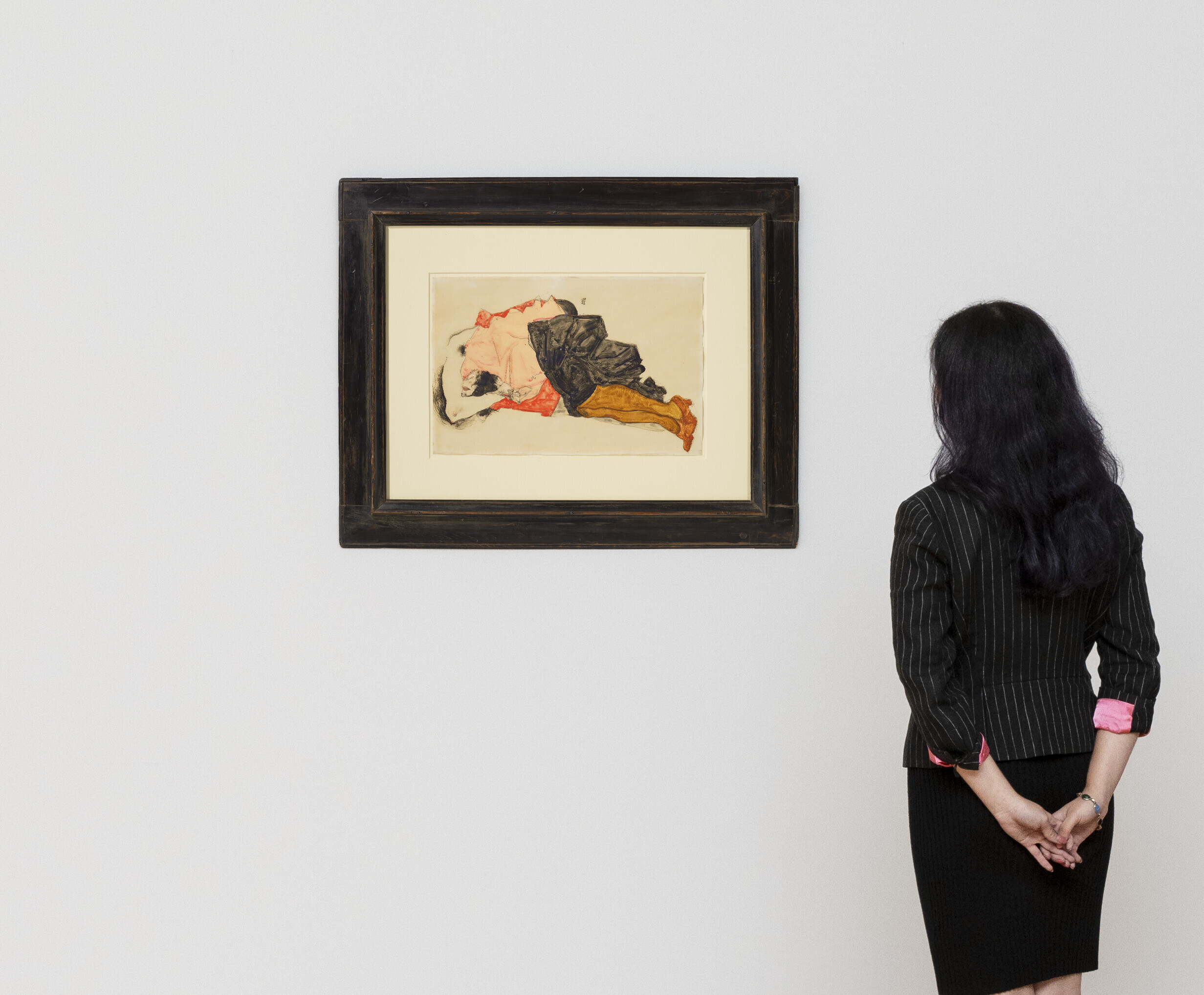 Egon Schiele — Фрау, дас Зихт вербергенд, изображение 4