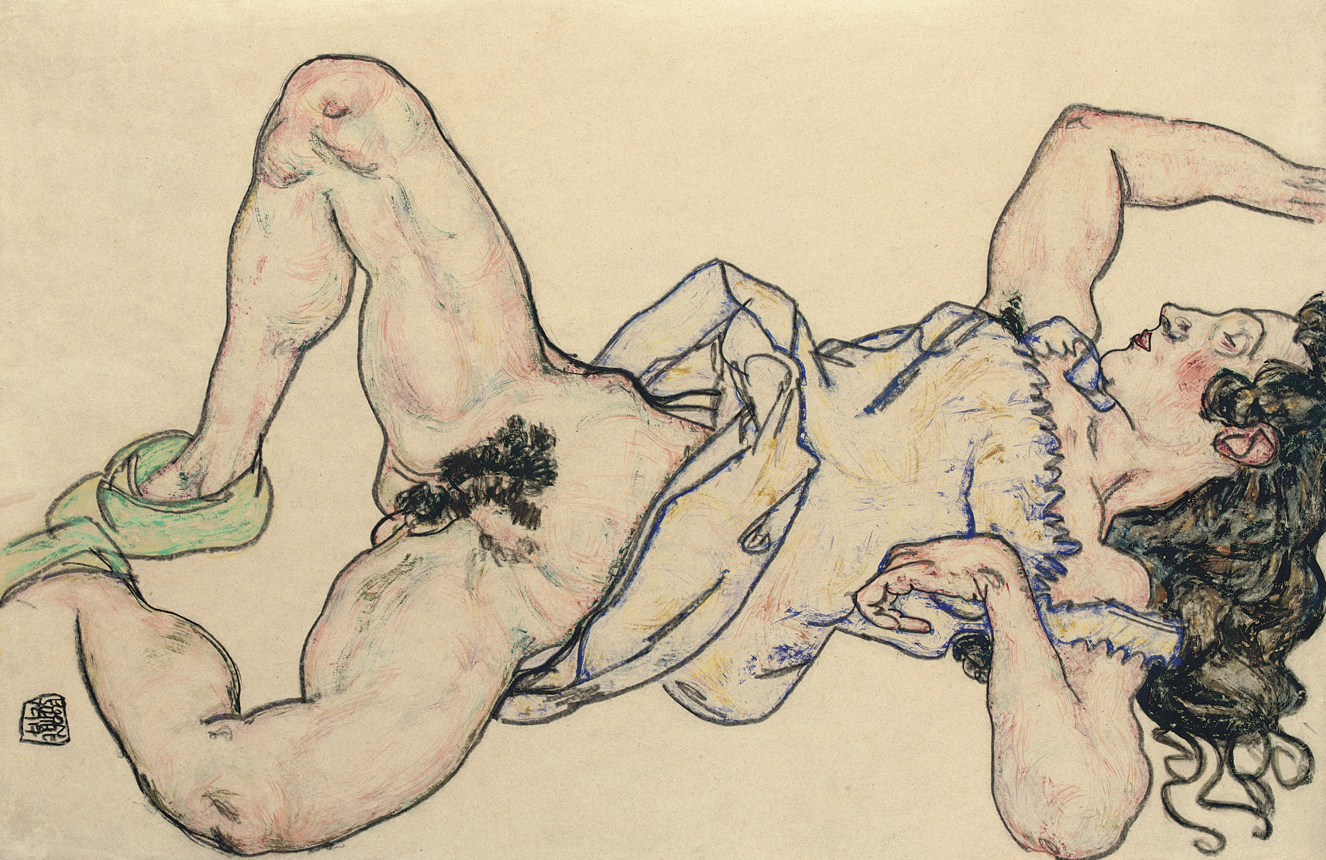 Egon Schiele — Жена фрау из грюнен-Хаусшухен