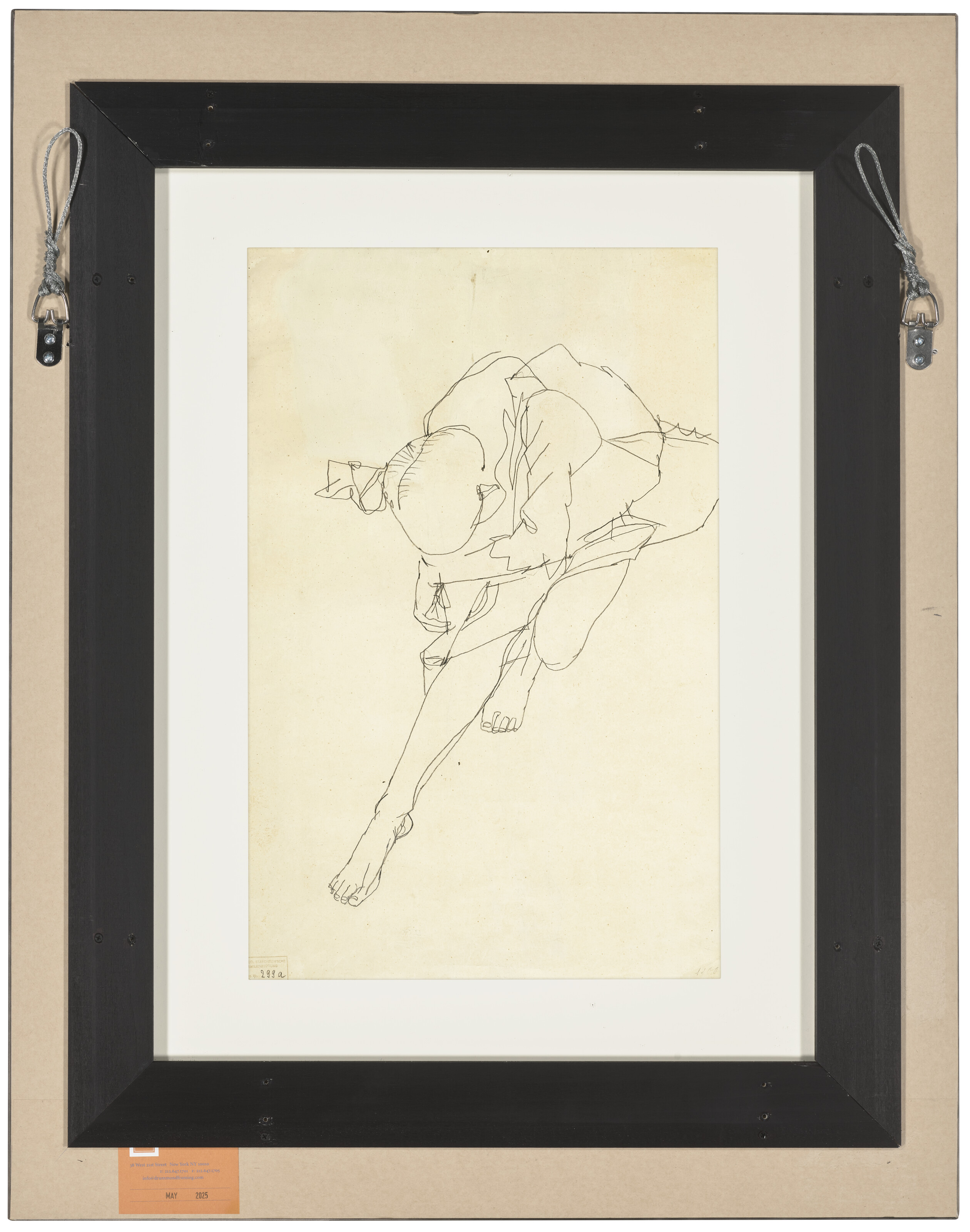 Egon Schiele — Стенде хальбнакте Торси ( прямая сторона ); Фон обен-гезехене, гештальт-галерея "ворнубергебойгте вайблихе" ( оборотная сторона ), изображение 4