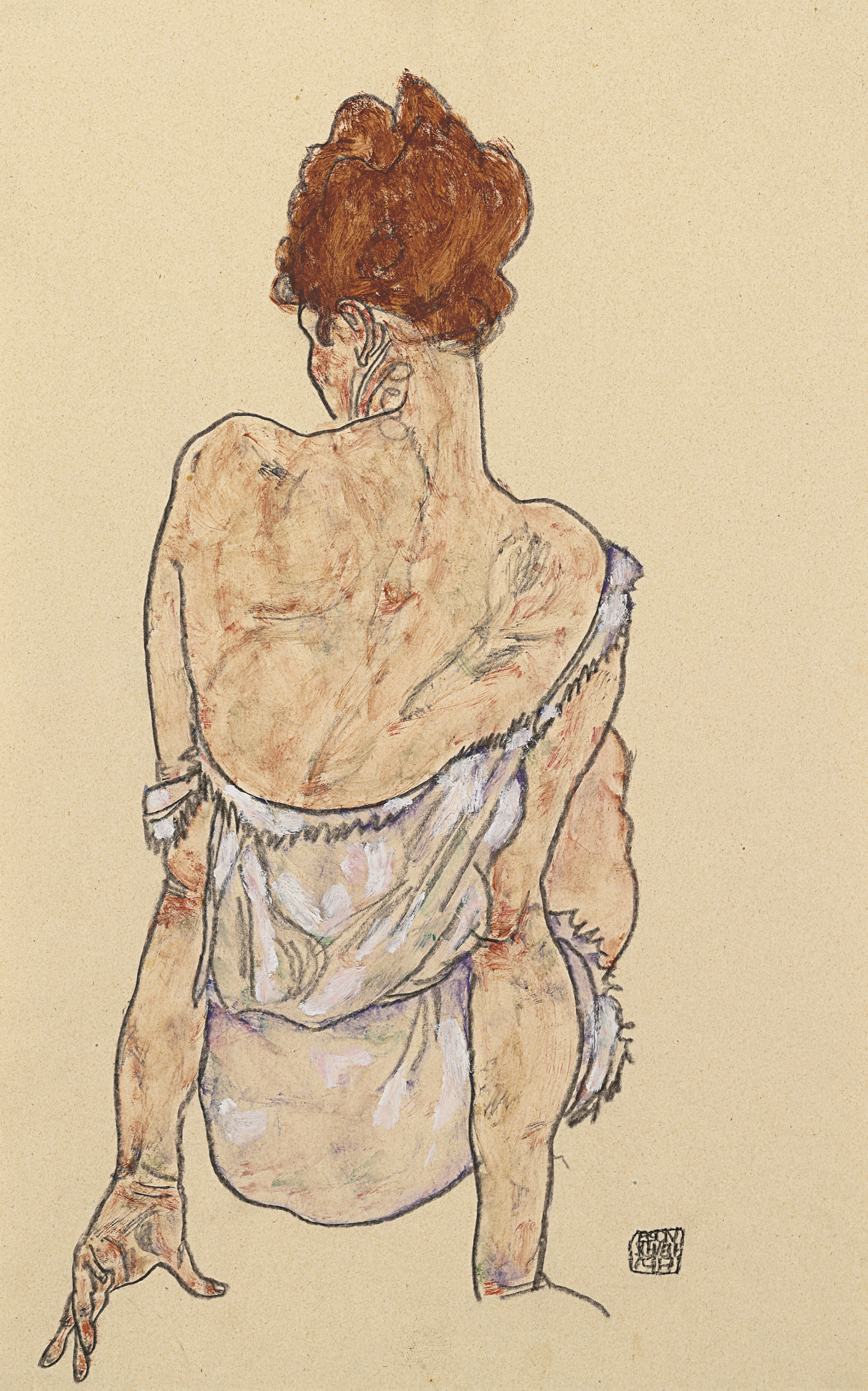 Egon Schiele — Местечко в Унтервеше, Рюккенансихт