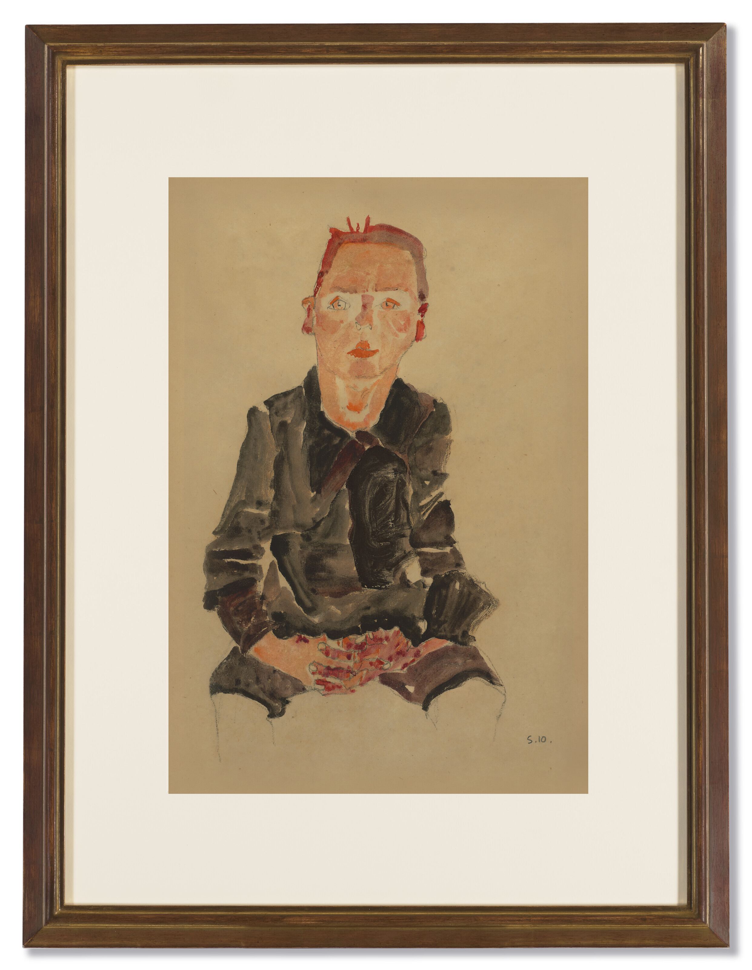 Egon Schiele — Преподаватель английского языка (справа) ; преподаватель университета доктора Оскара Райхеля (слева), изображение 3