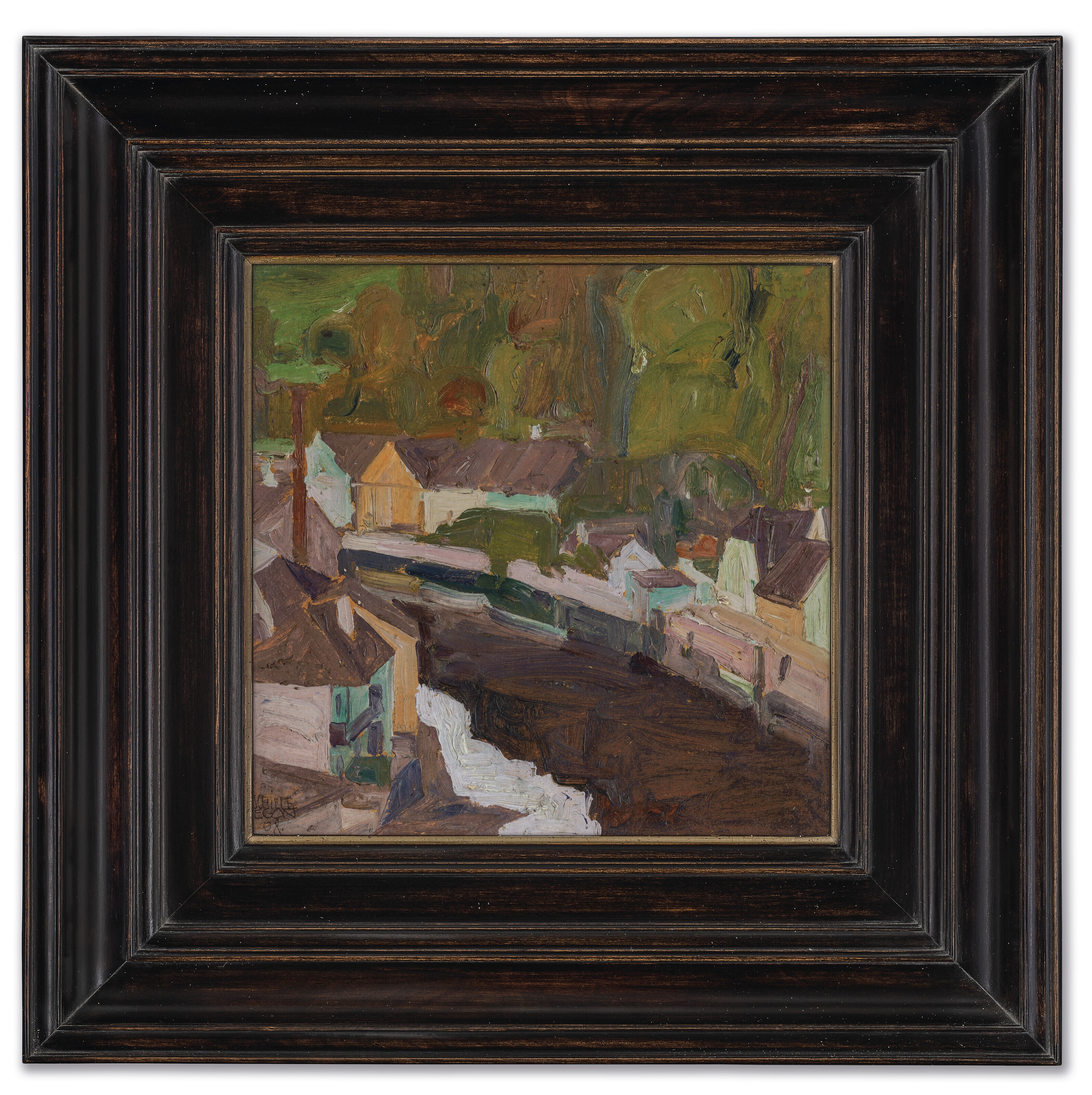 Egon Schiele — Дорф-ам-Флюсс II, изображение 2