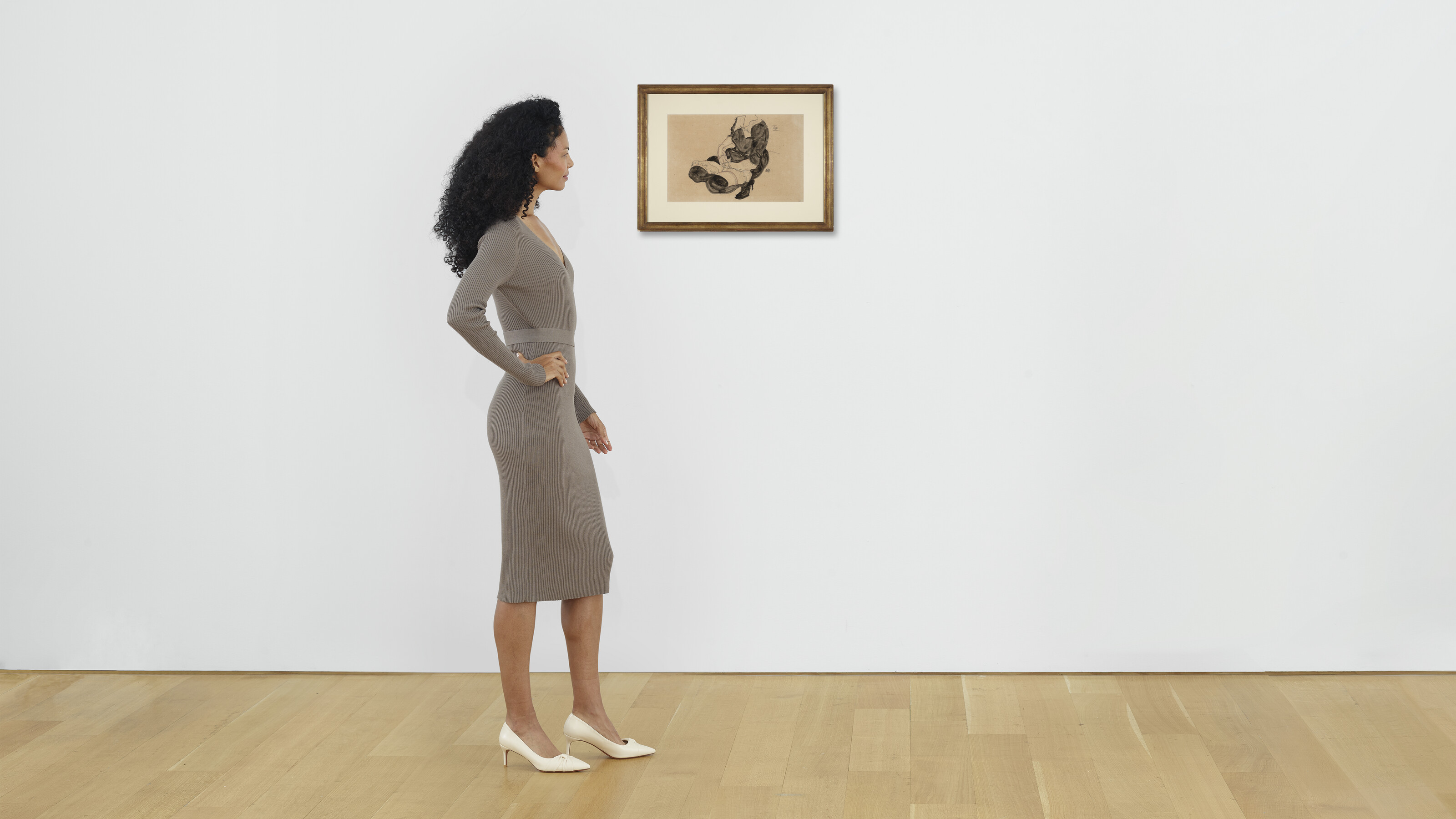 Egon Schiele — Туловище хоккеиста вайблихера (прямая сторона); нижняя часть туловища Вайблихера (обратная сторона), изображение 4