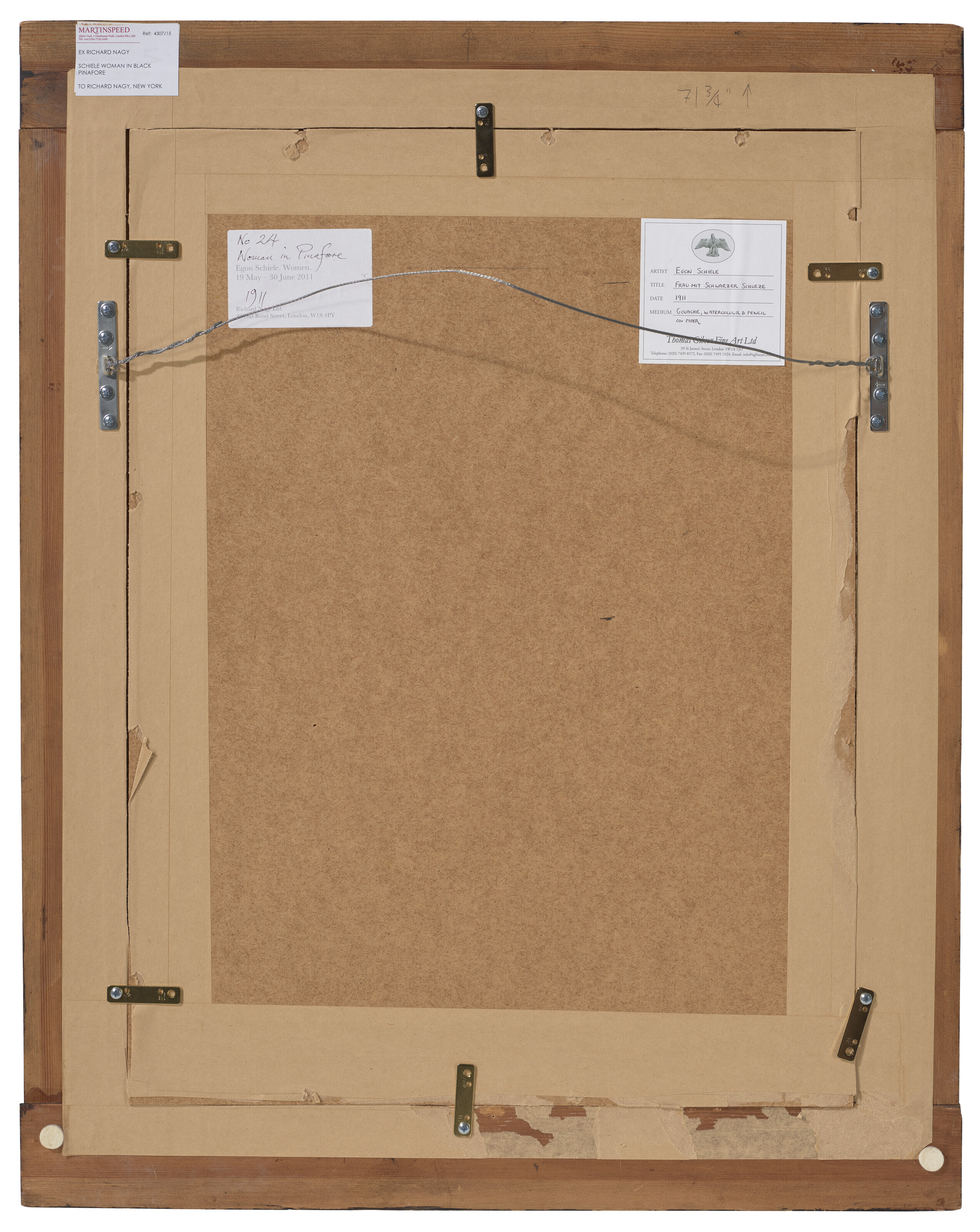 Egon Schiele — Фрау мит Шварцер Шюрце (спереди) ; Фрау Штудия меха (сзади), изображение 4