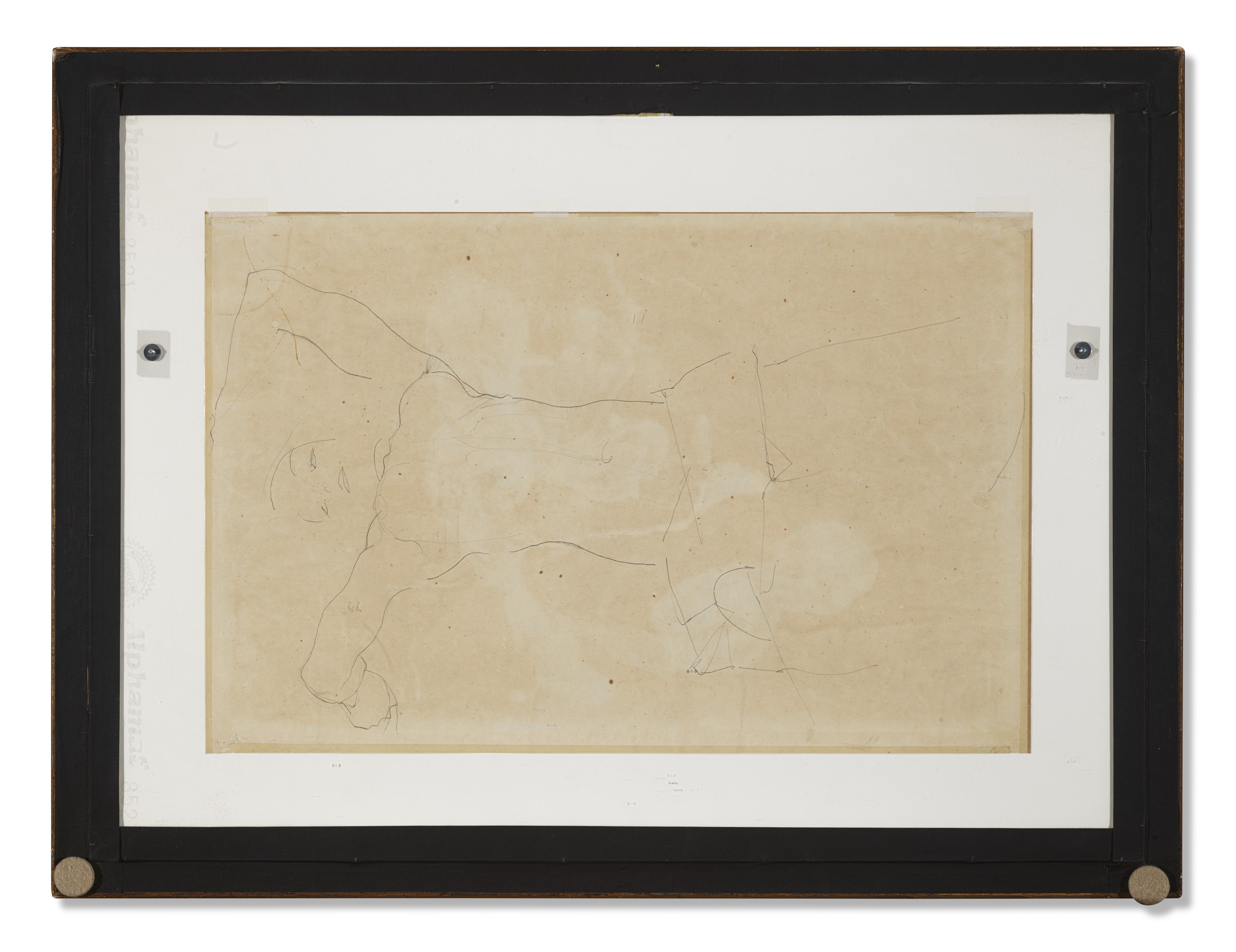 Egon Schiele — Туловище хоккеиста вайблихера (прямая сторона); нижняя часть туловища Вайблихера (обратная сторона), изображение 4