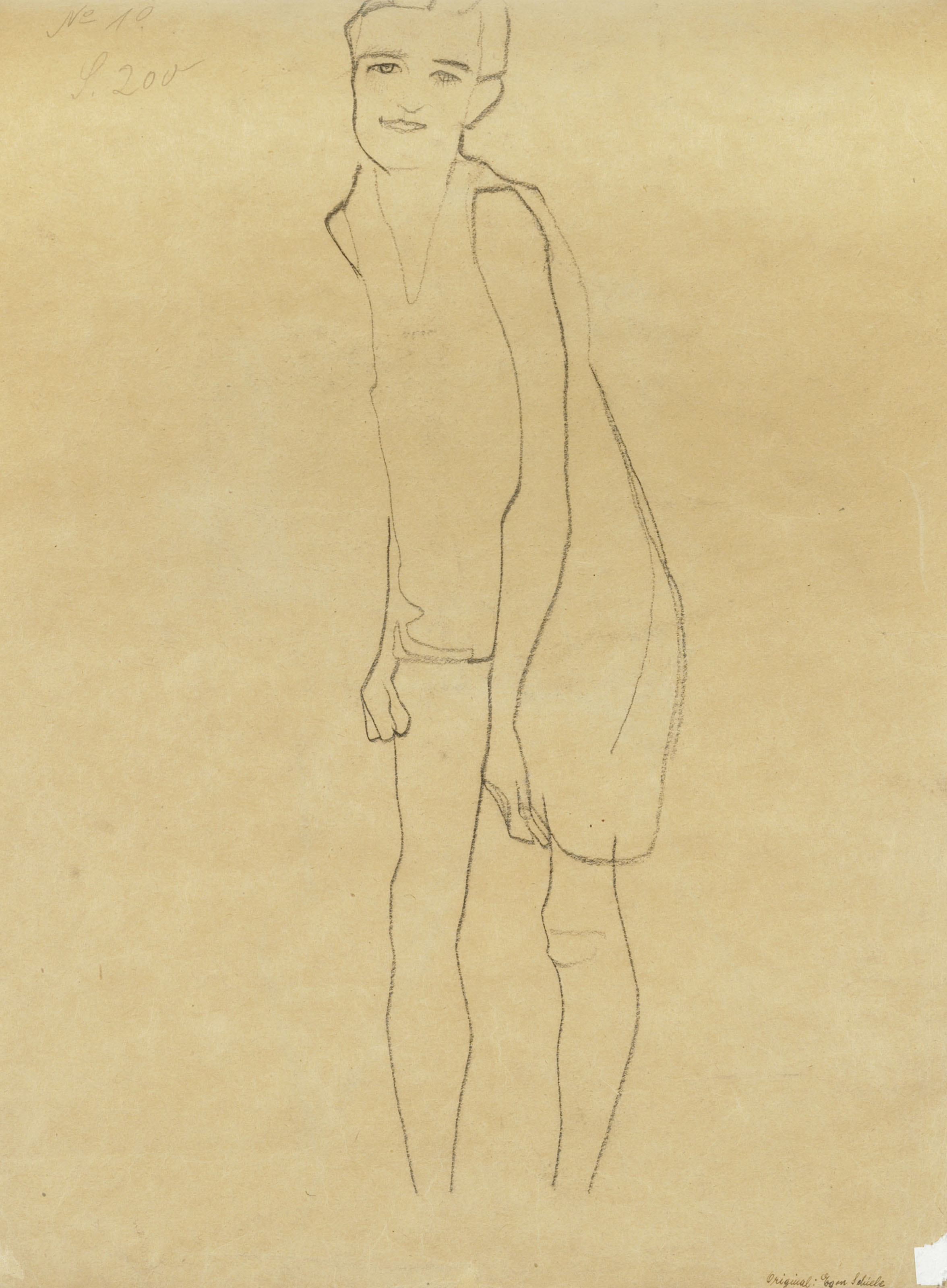 Egon Schiele — Портрет фрау доктор Хорак (спереди); оригинальная фигура (сзади), изображение 2