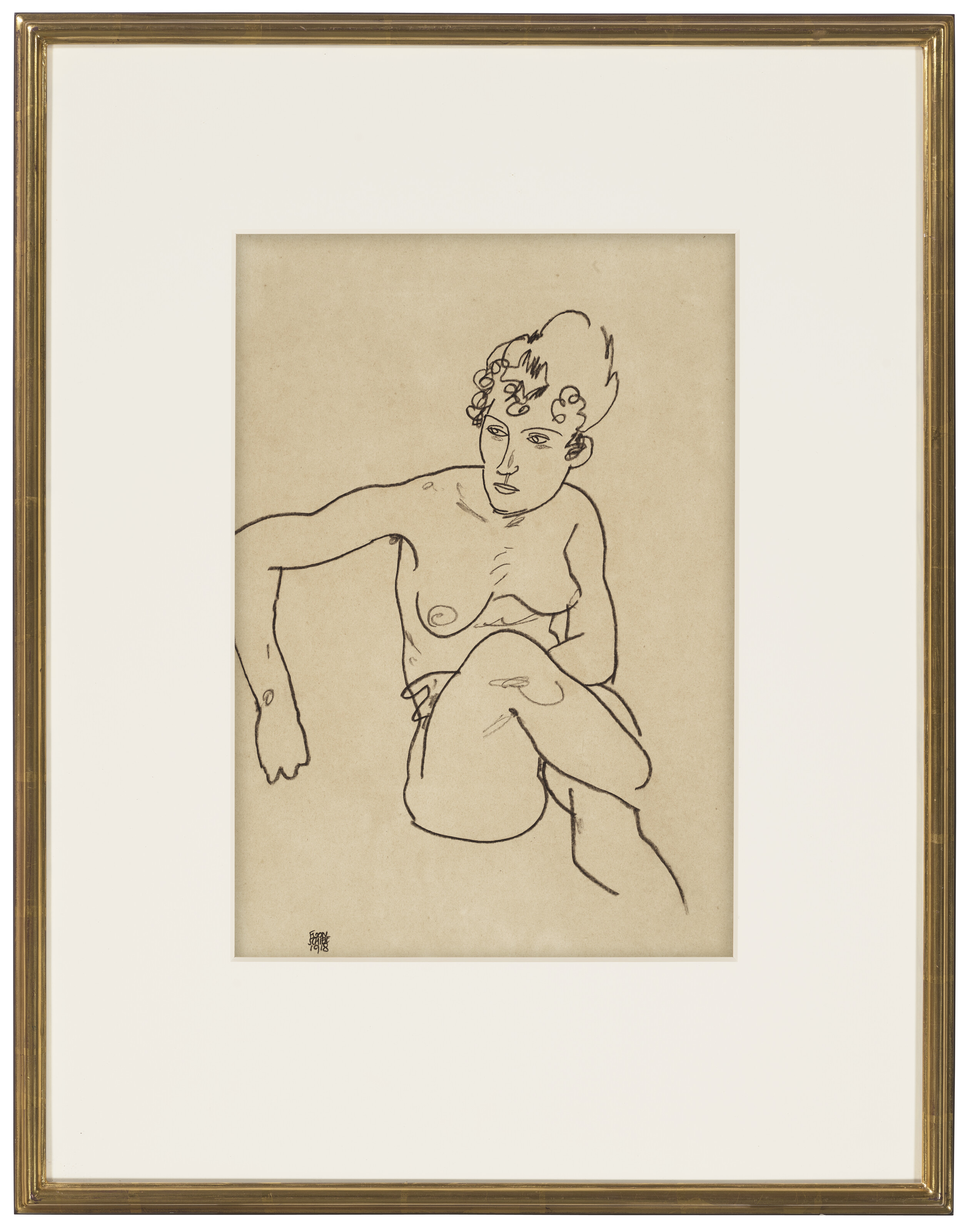 Egon Schiele — Ситцендер вайблихер, актер фон ворн, изображение 2