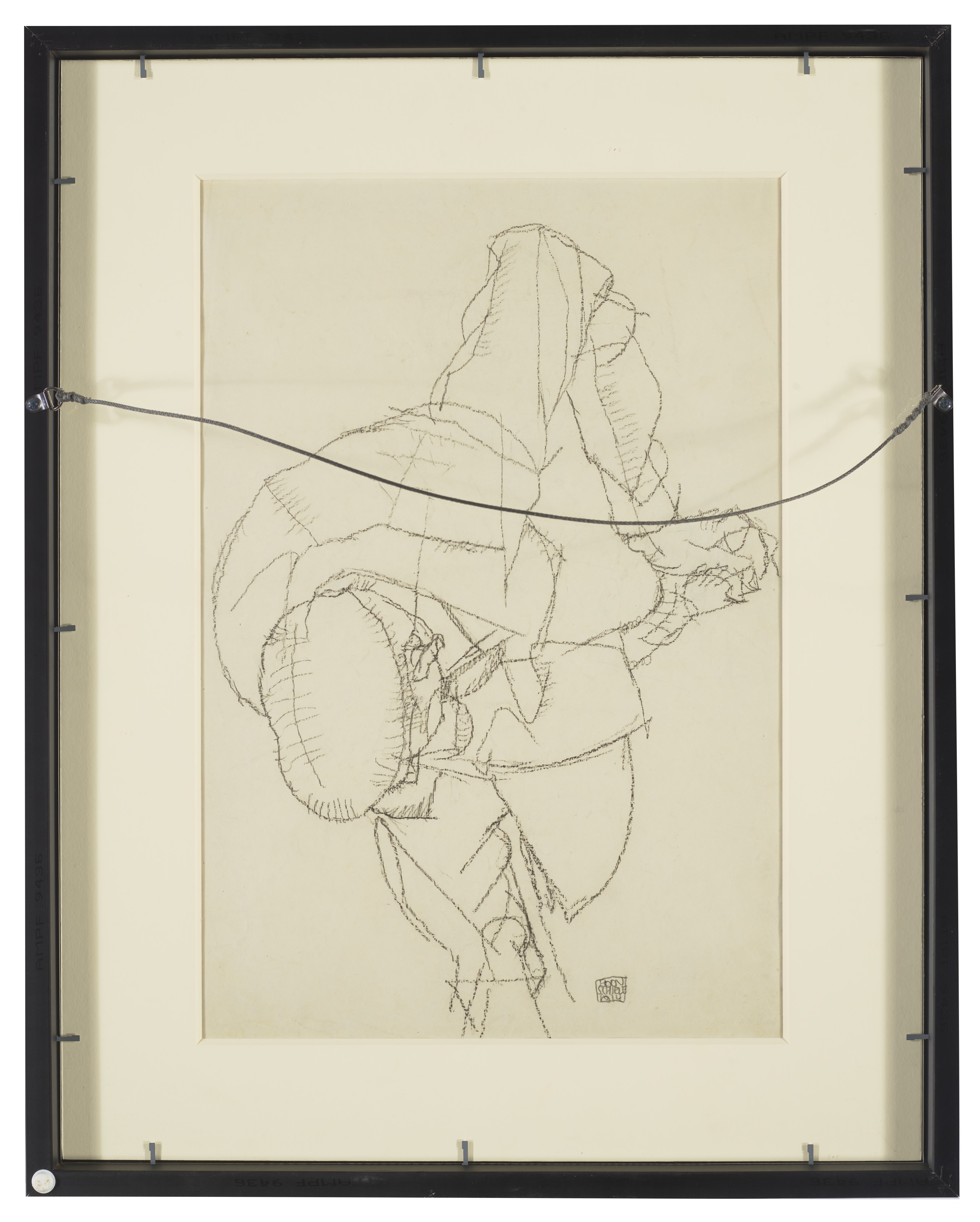 Egon Schiele — Бильднис Франц Хауэр (справа) ; Гебегт шрайтендер Юнглинг в Ауфсихте (Матроуз) (слева), изображение 4