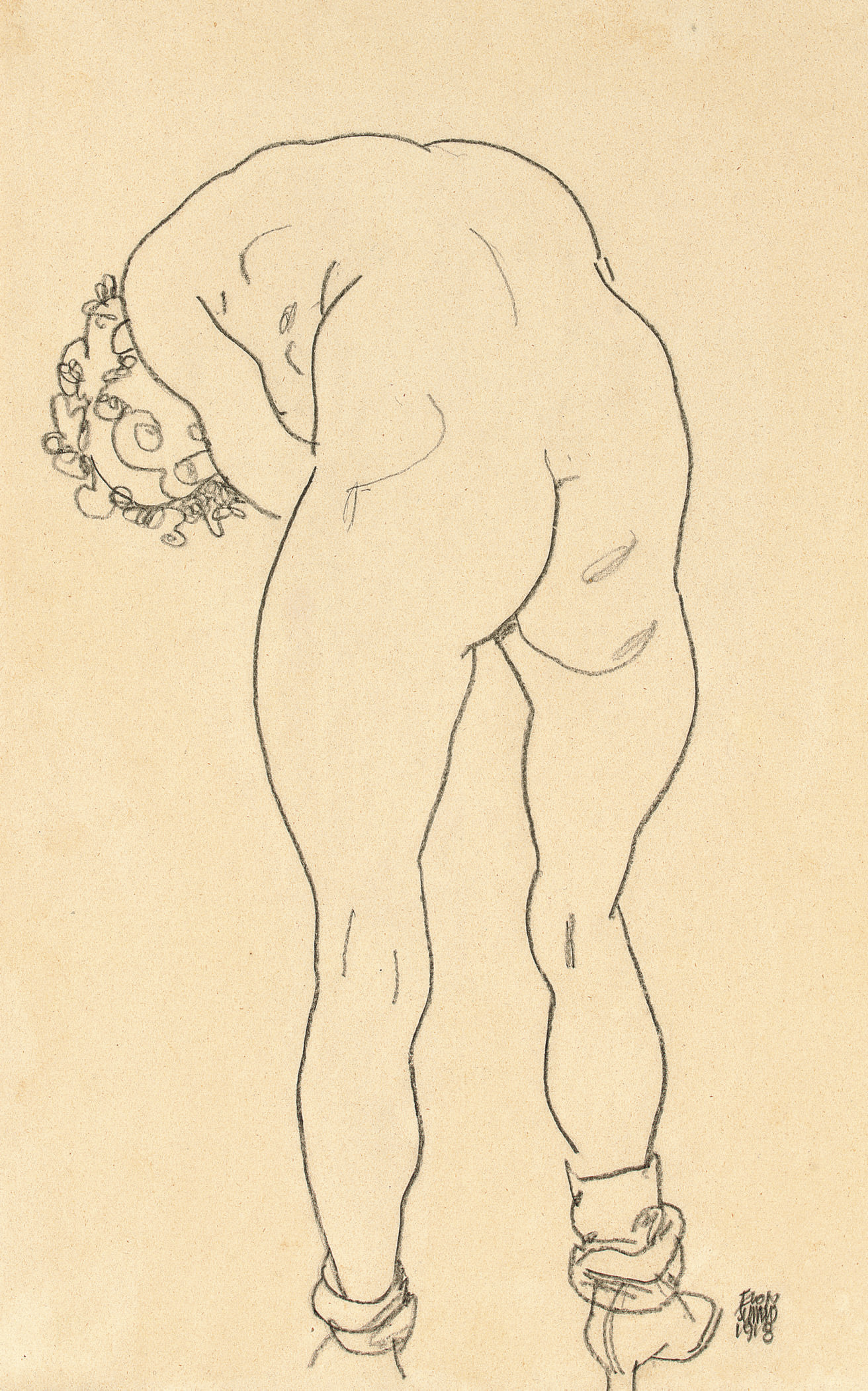 Egon Schiele — Вайблихер Рюккенакт, наш главный герой