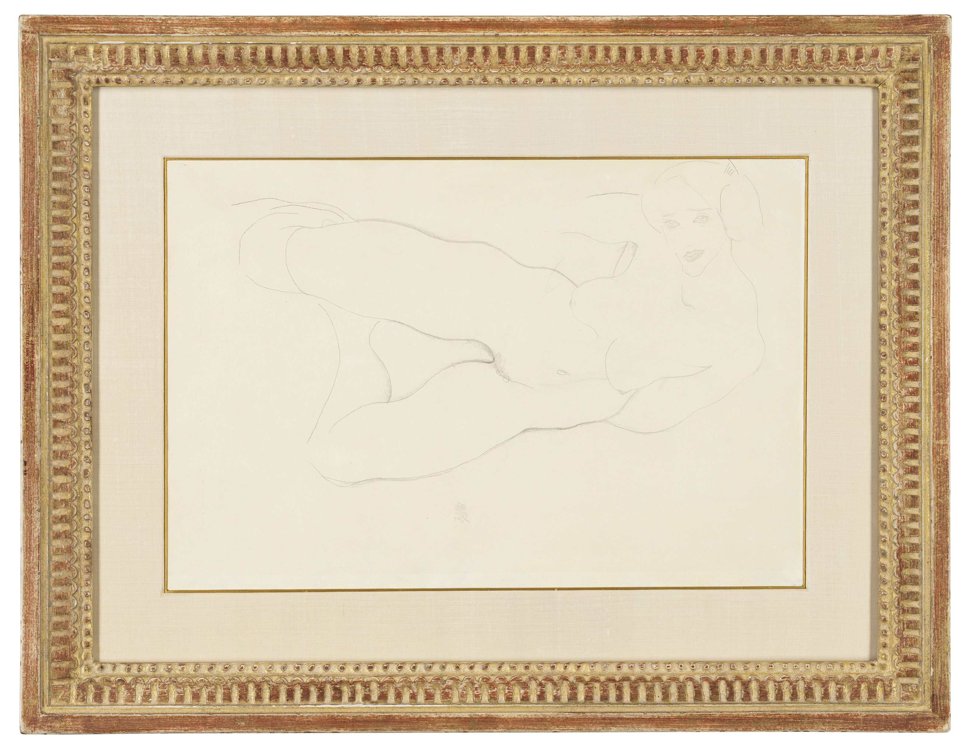 Egon Schiele — Ножной ремень weiblicher Akt (прямой); Сидячий ремень Akt (оборотная сторона), изображение 1
