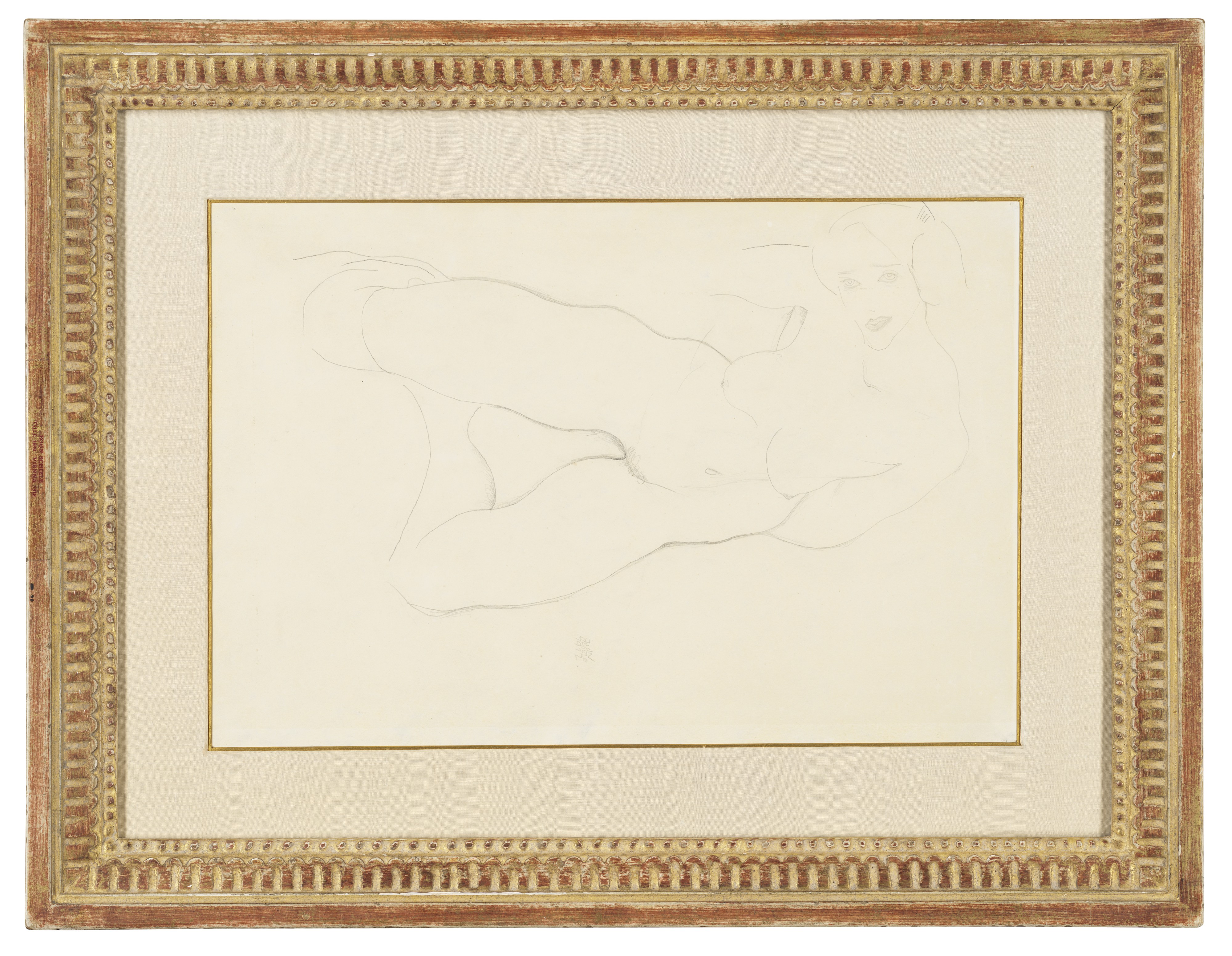 Egon Schiele — Ножной ремень weiblicher Akt (прямой); Сидячий ремень Akt (оборотная сторона), изображение 3