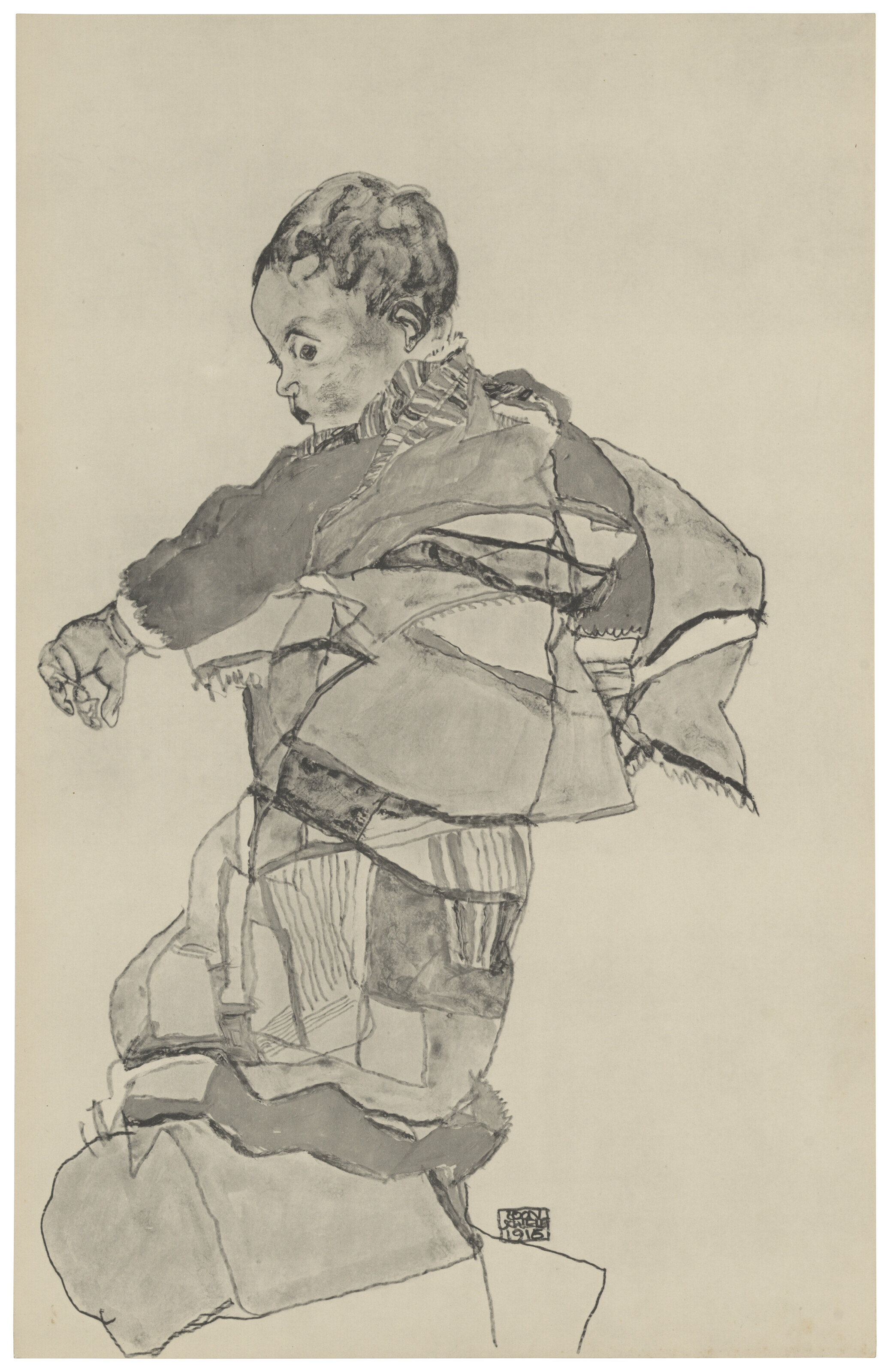Egon Schiele — Цайхнунген Эгон Шиле/12 Блаттер в оригинале, изображение 11
