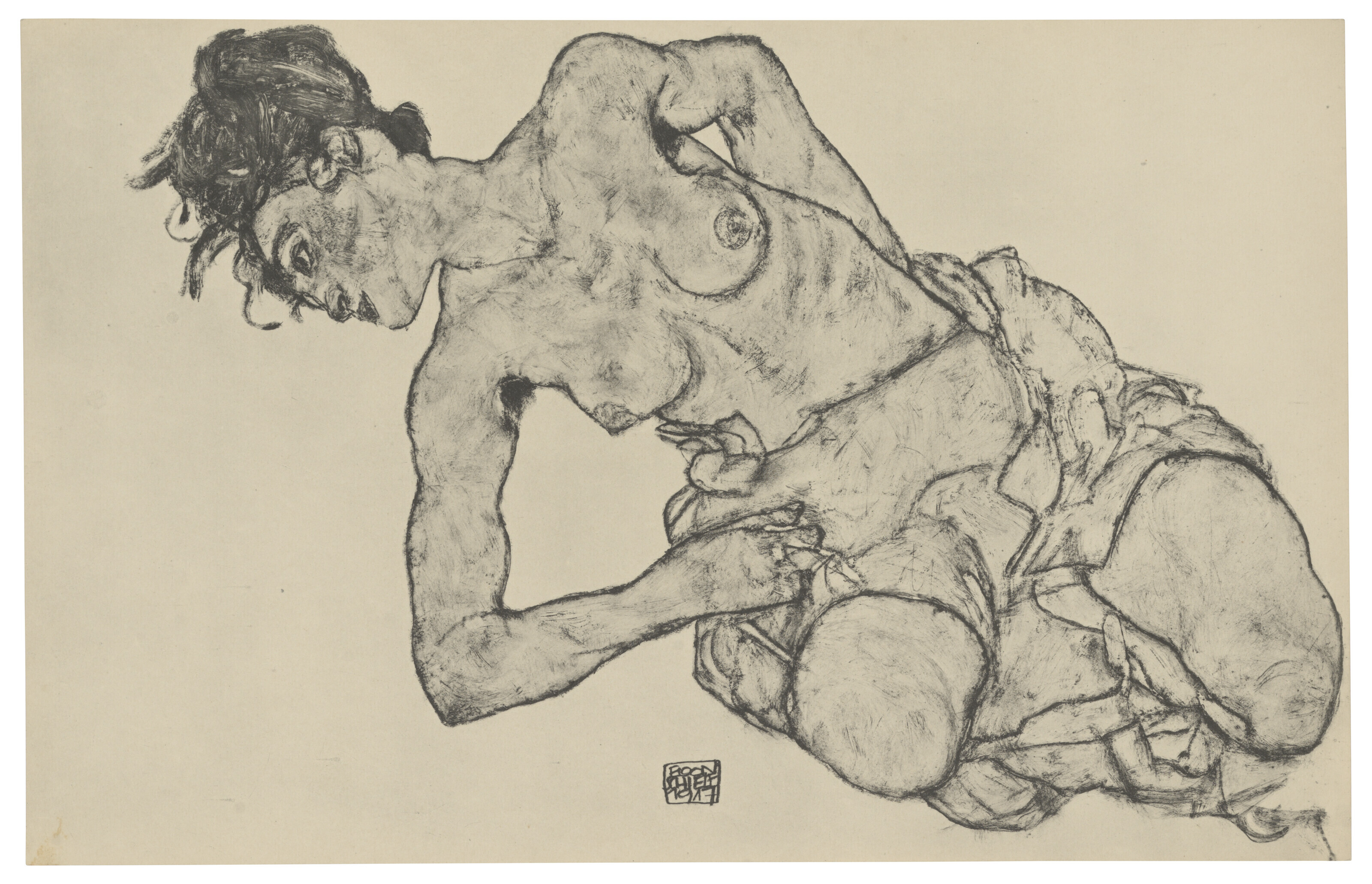 Egon Schiele — Цайхнунген Эгон Шиле/12 Блаттер в оригинале, изображение 13
