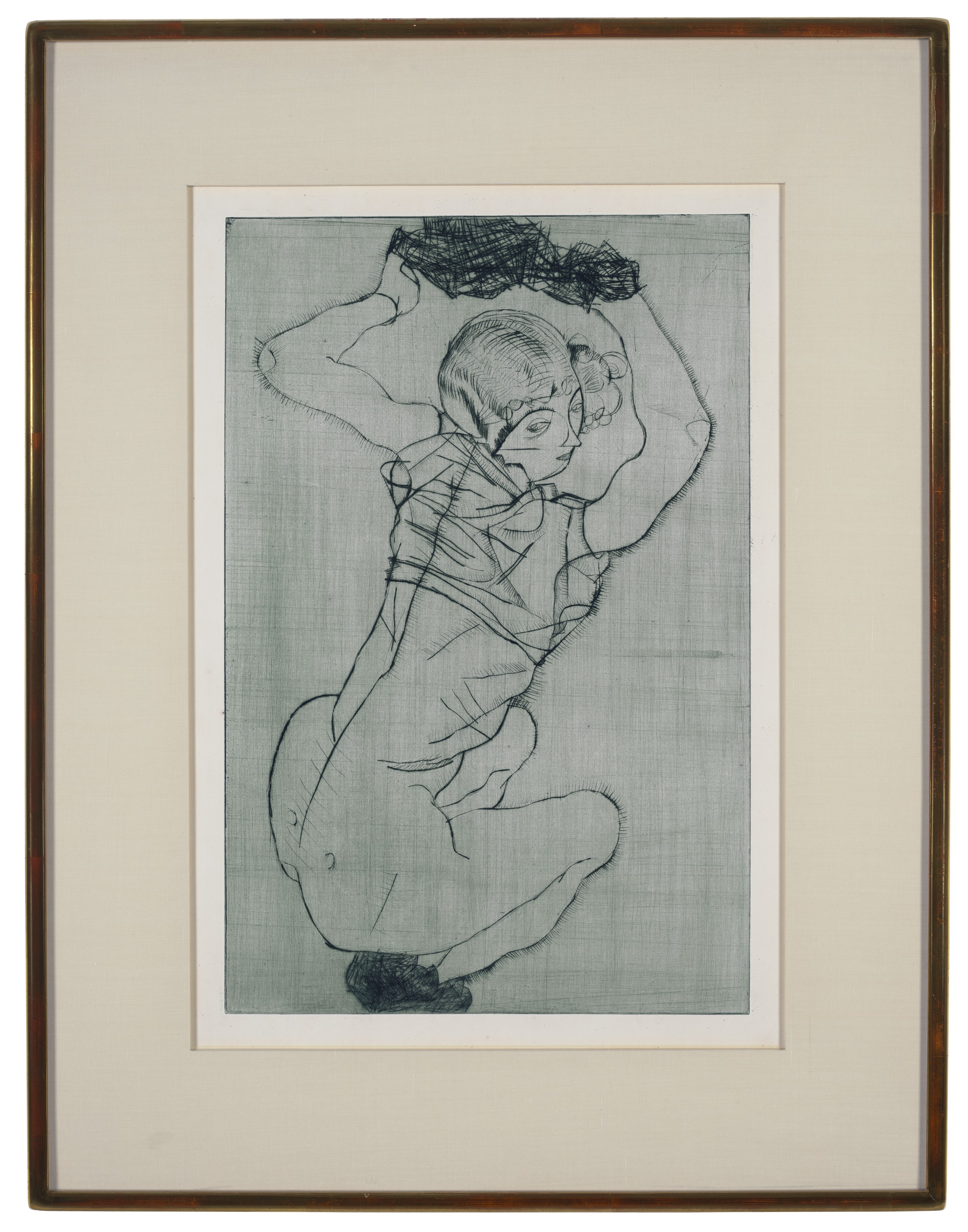 Egon Schiele — Кауэрнде (Сидящая на корточках женщина), изображение 2