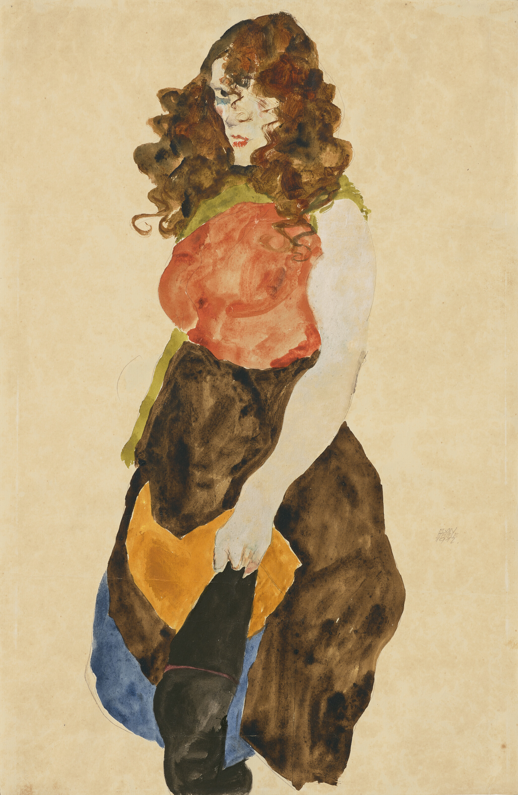 Egon Schiele — Молодая женщина (Дирне)
