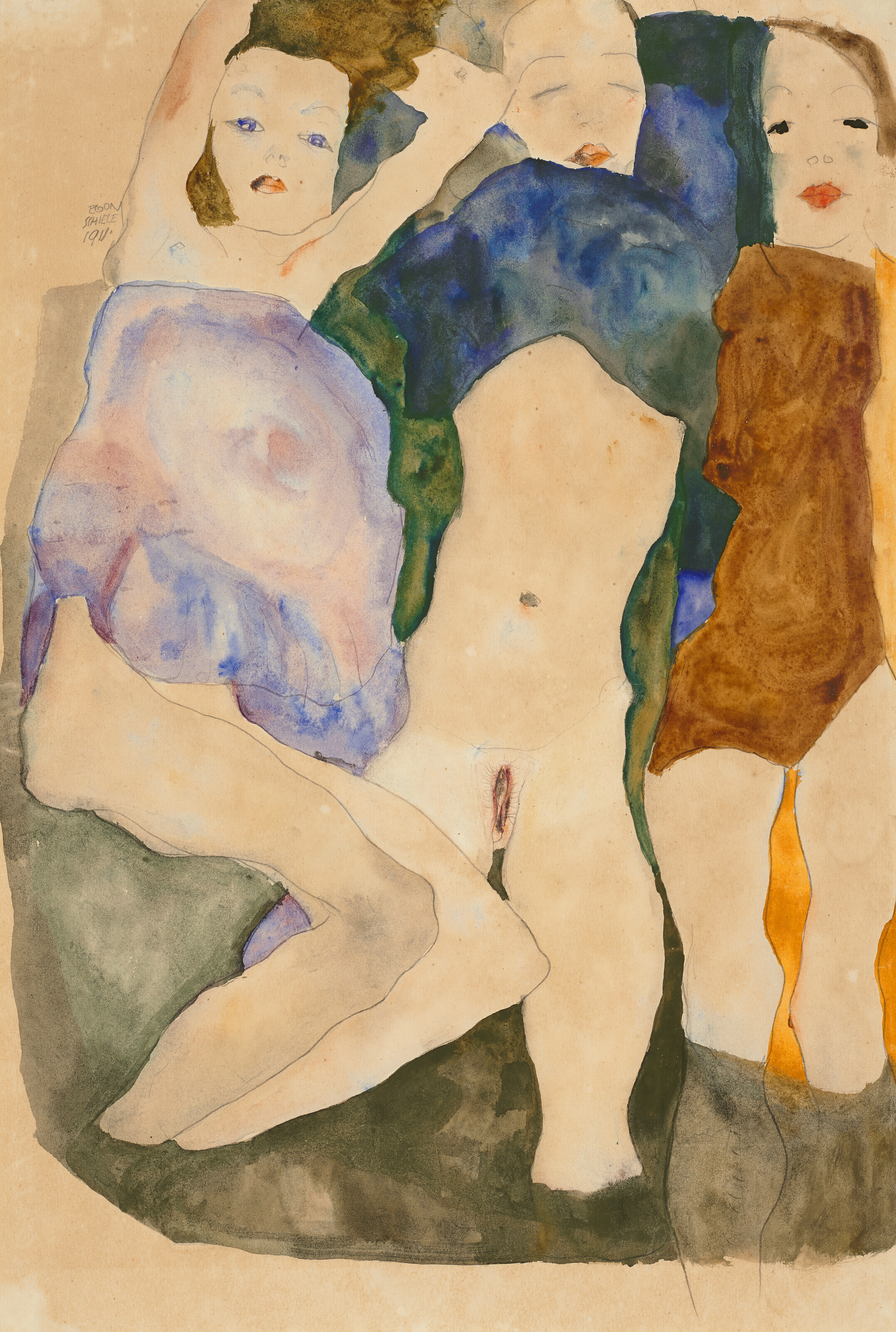 Egon Schiele — Дреи Мэдхен